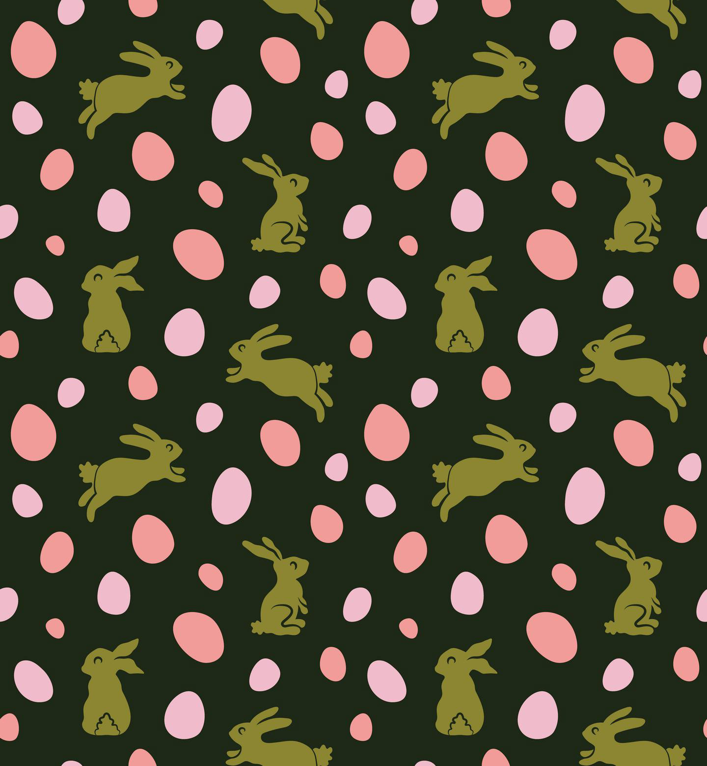 EASTER EGGS & BUNNIES - AVOCADO LIME, BLUSH PINK & FOREST GREEN