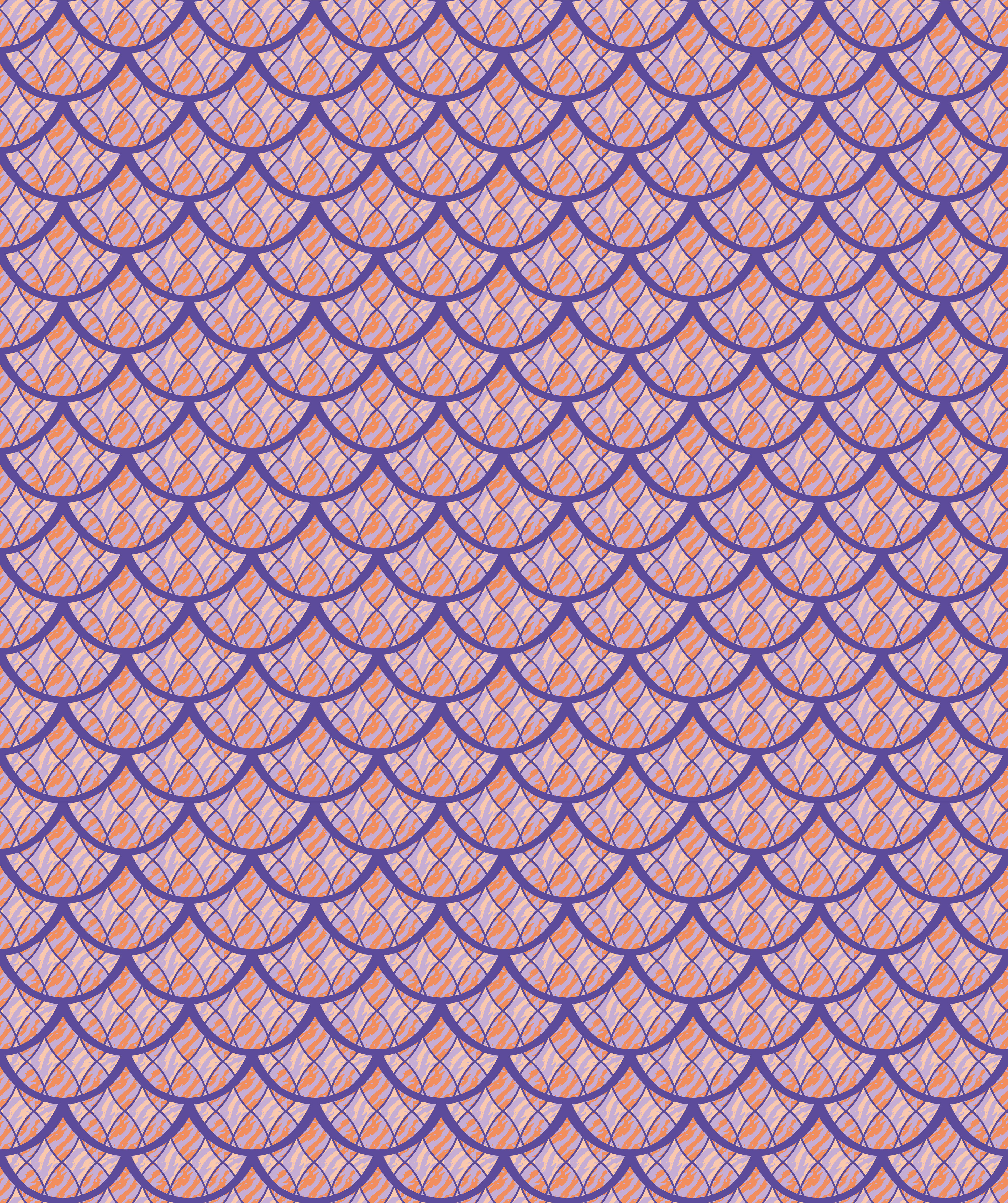 MERMAID SCALES - PURPLE & ORANGE