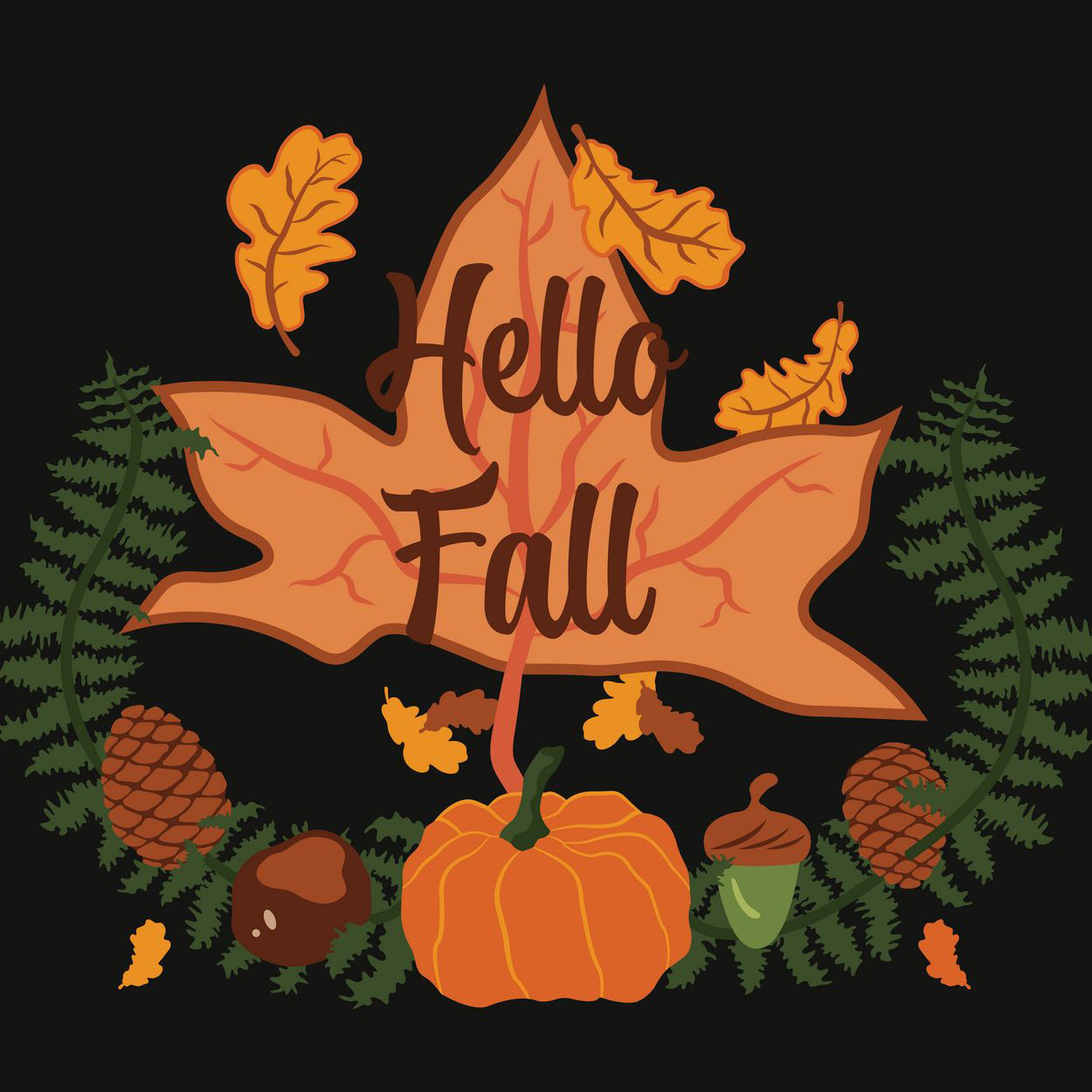 HELLO FALL - BLACK