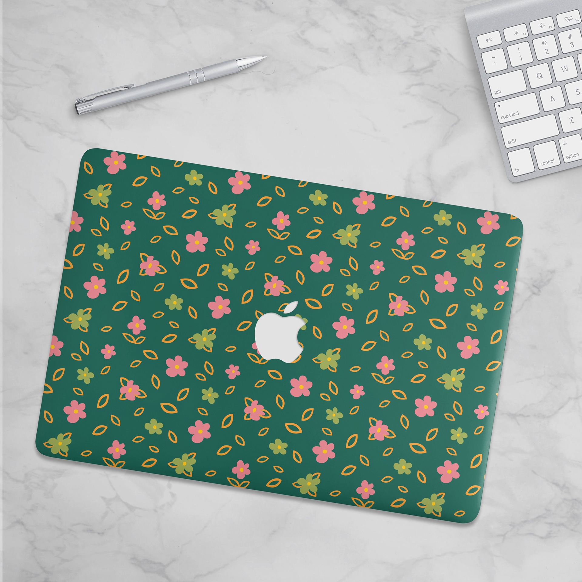 MINIMAL FLORALS - DOLCE VITA_MACBOOK SKIN MOCKUP