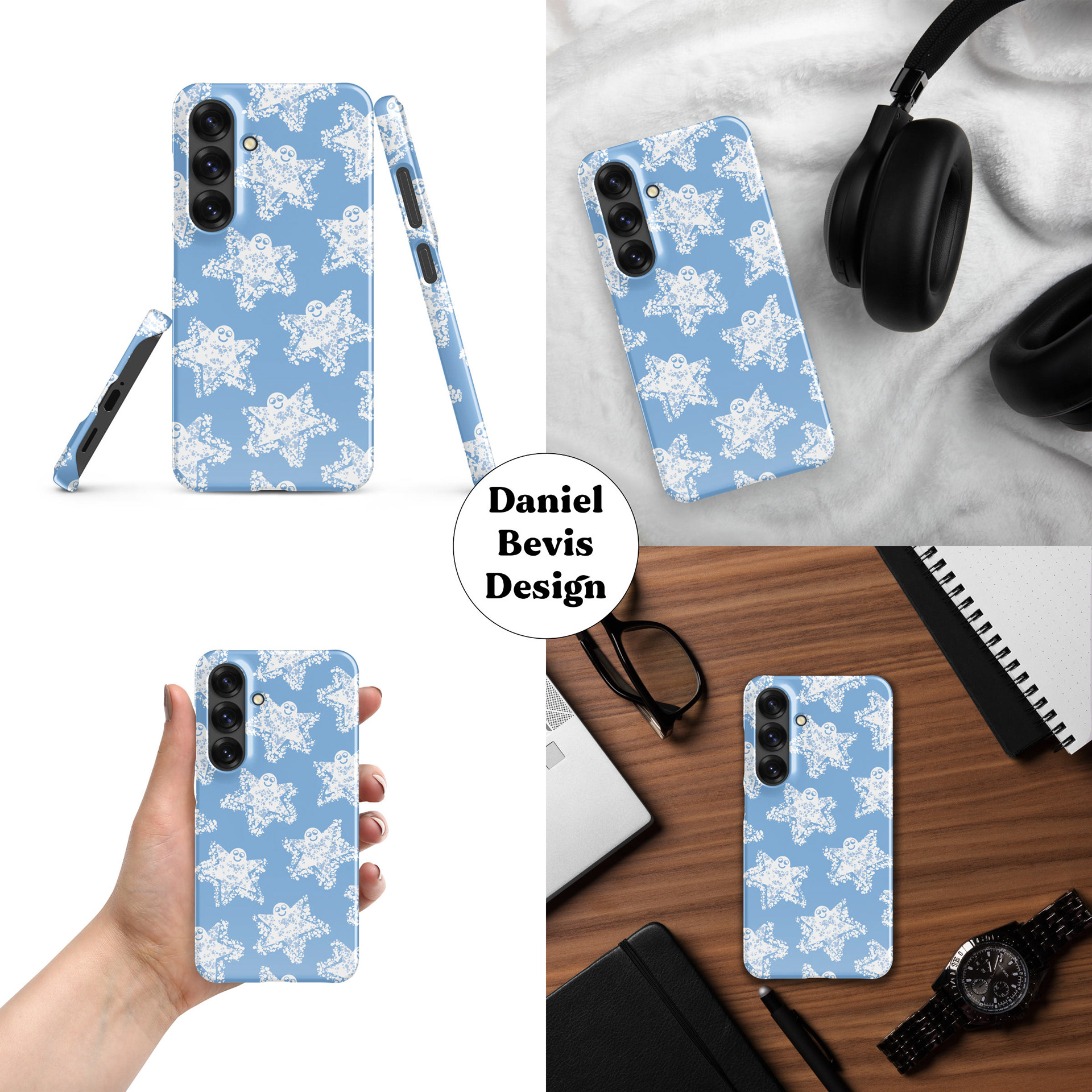 SNOW ANGELS - COOL BLUE_SAMSUNG PHONE CASE MOCKUP COLLAGE