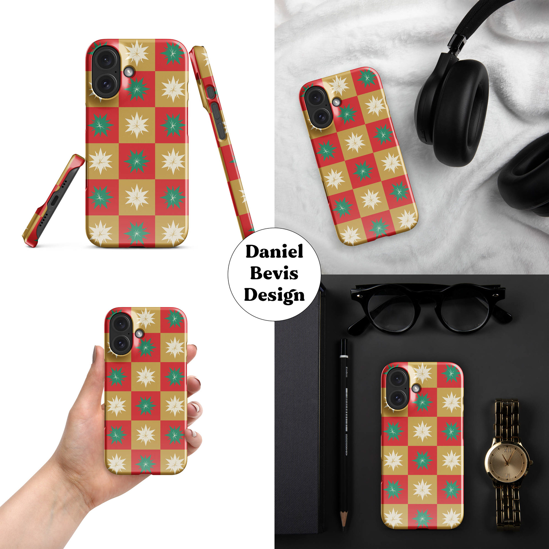 CHECK STARBURSTS FESTIVE MERRIMENT_IPHONE CASE MOCKUP COLLAGE