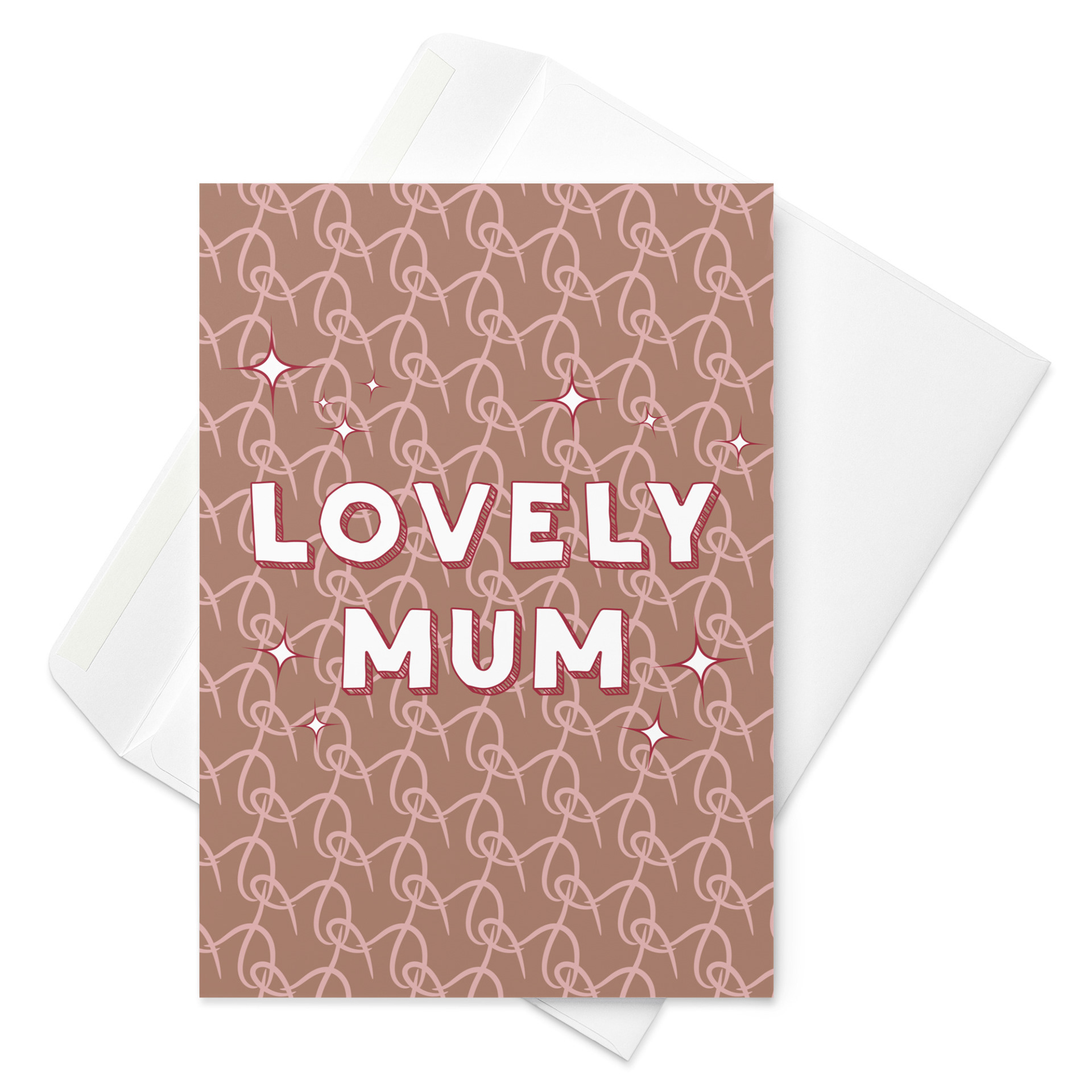 LOVELY MUM - MOCHA ROSE_GREETING CARD