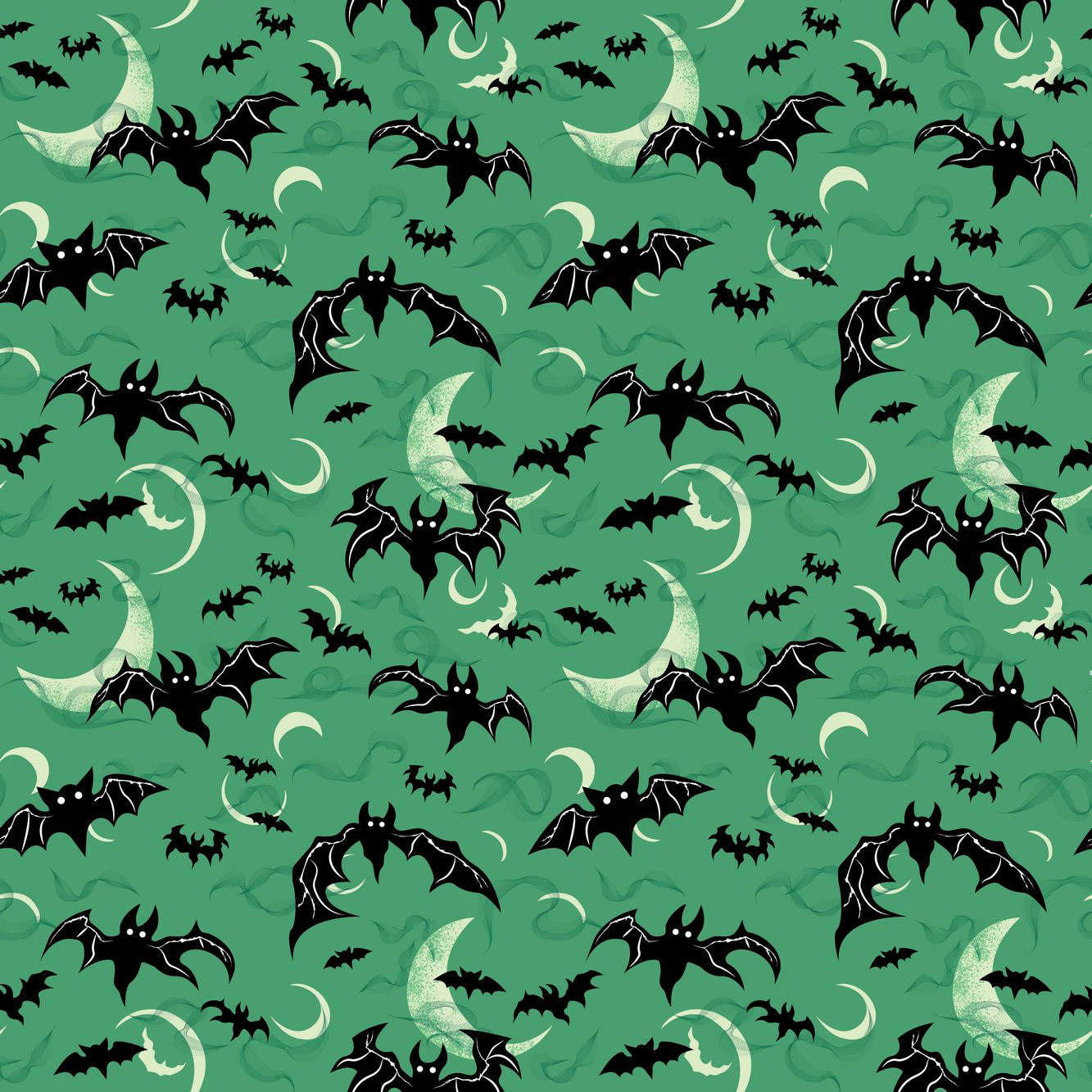 BATS & SPOOKY MOON - EERIE MOONLIGHT