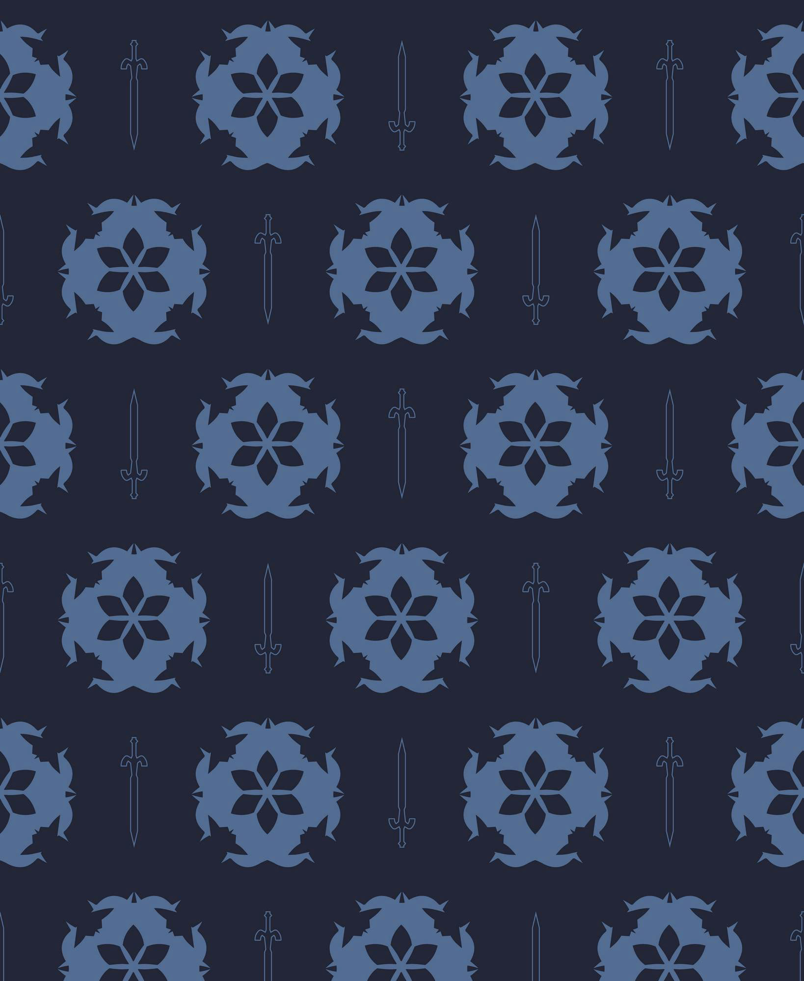 FLOWER KNIGHT - STEEL NAVY BLUE