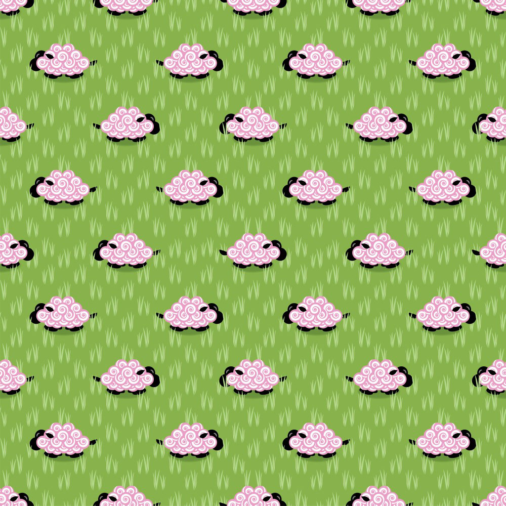 PASTEL SPRING SHEEP PATTERN