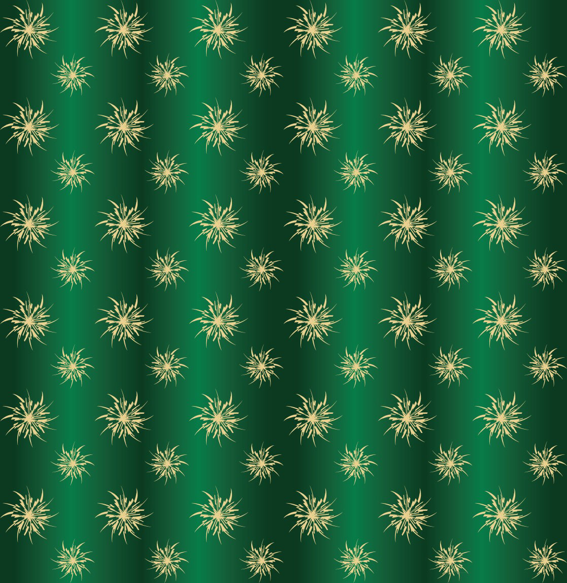 GOLD SNOWFLAKES PATTERN [GREEN]