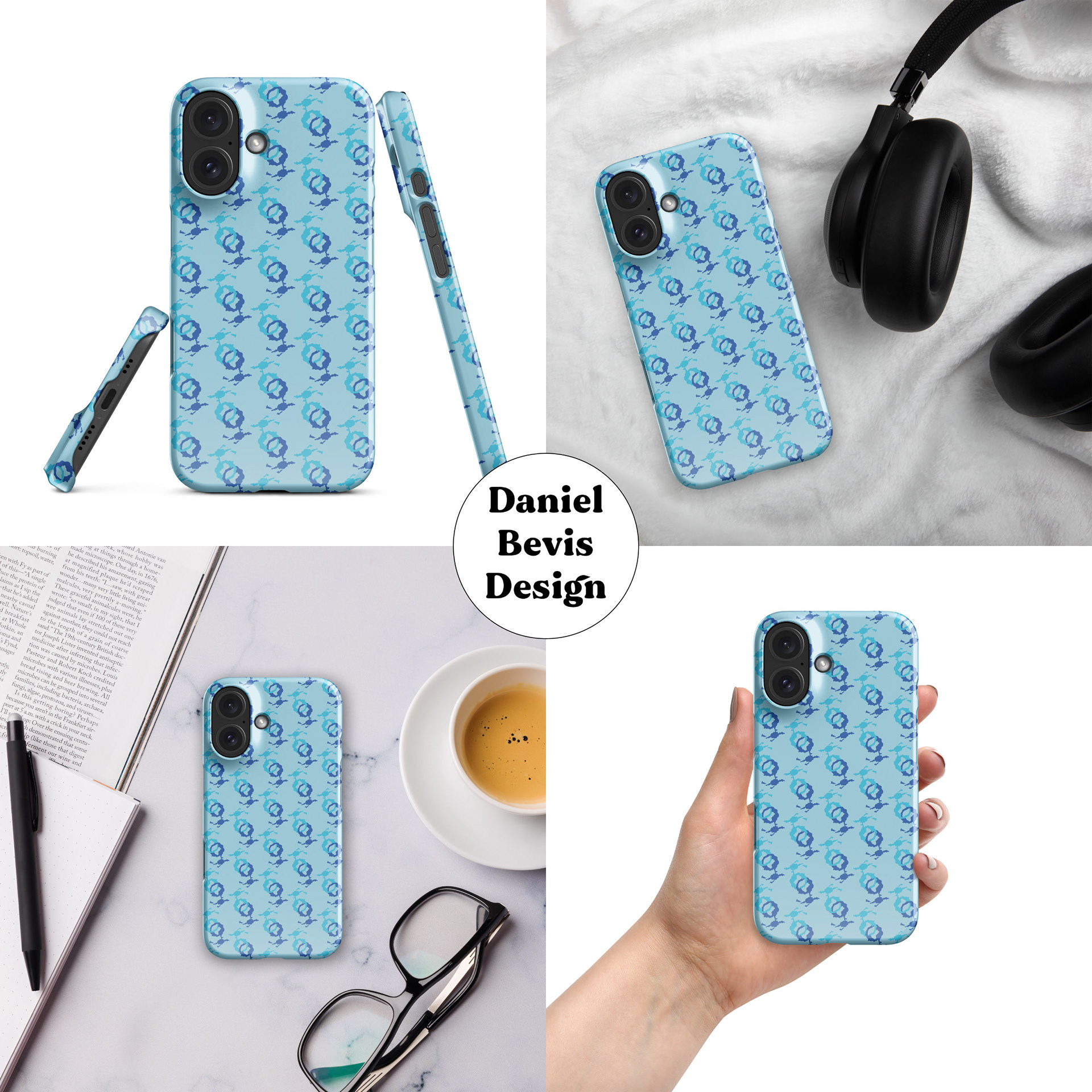 ABSTRACT AQUA RINGS_IPHONE CASE MOCKUPS