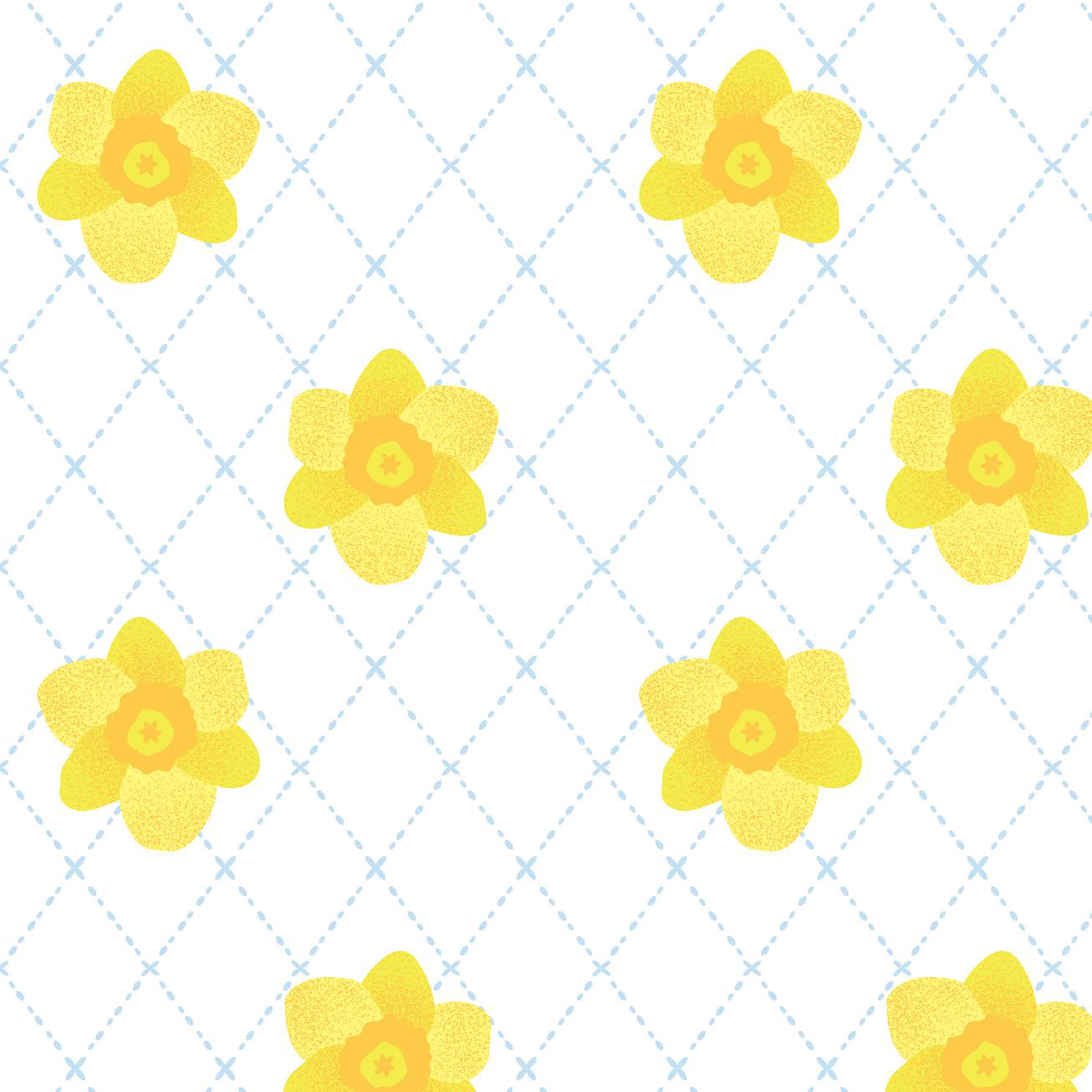 DAFFODIL FLORAL DIAMOND LACE