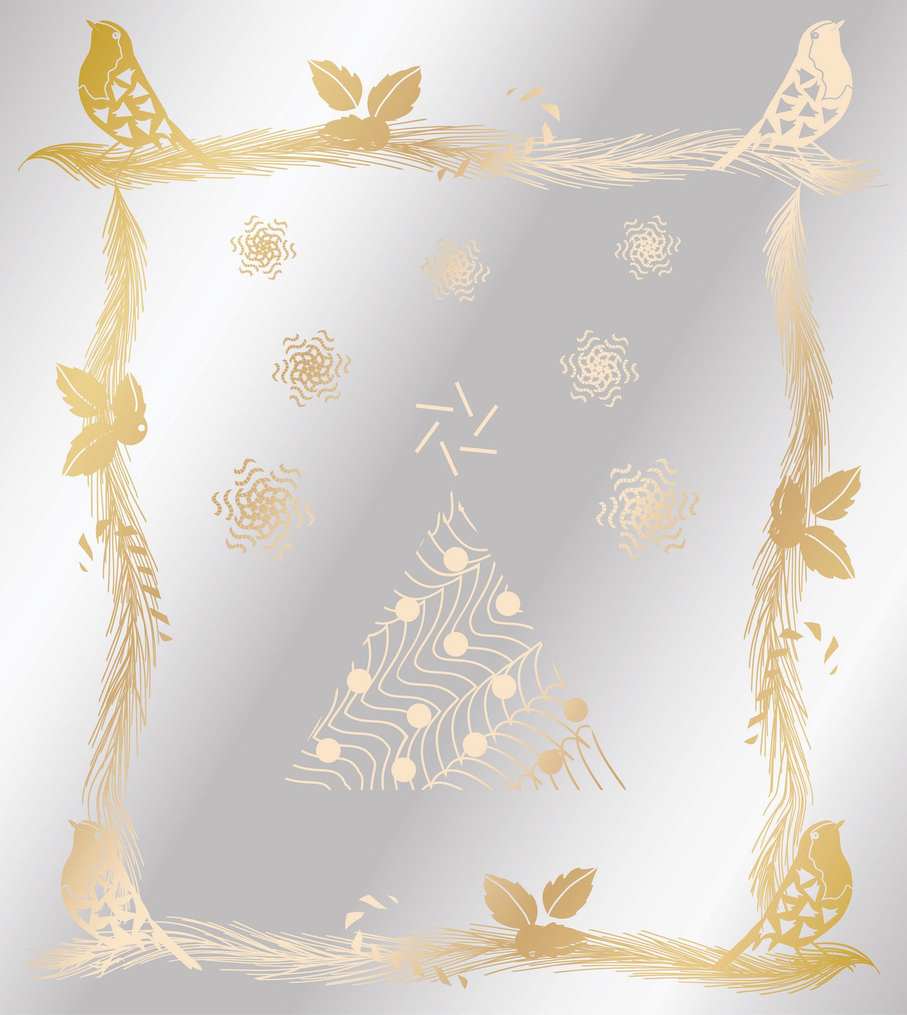 CHRISTMAS COLLAGE [GOLD & SILVER FOIL]