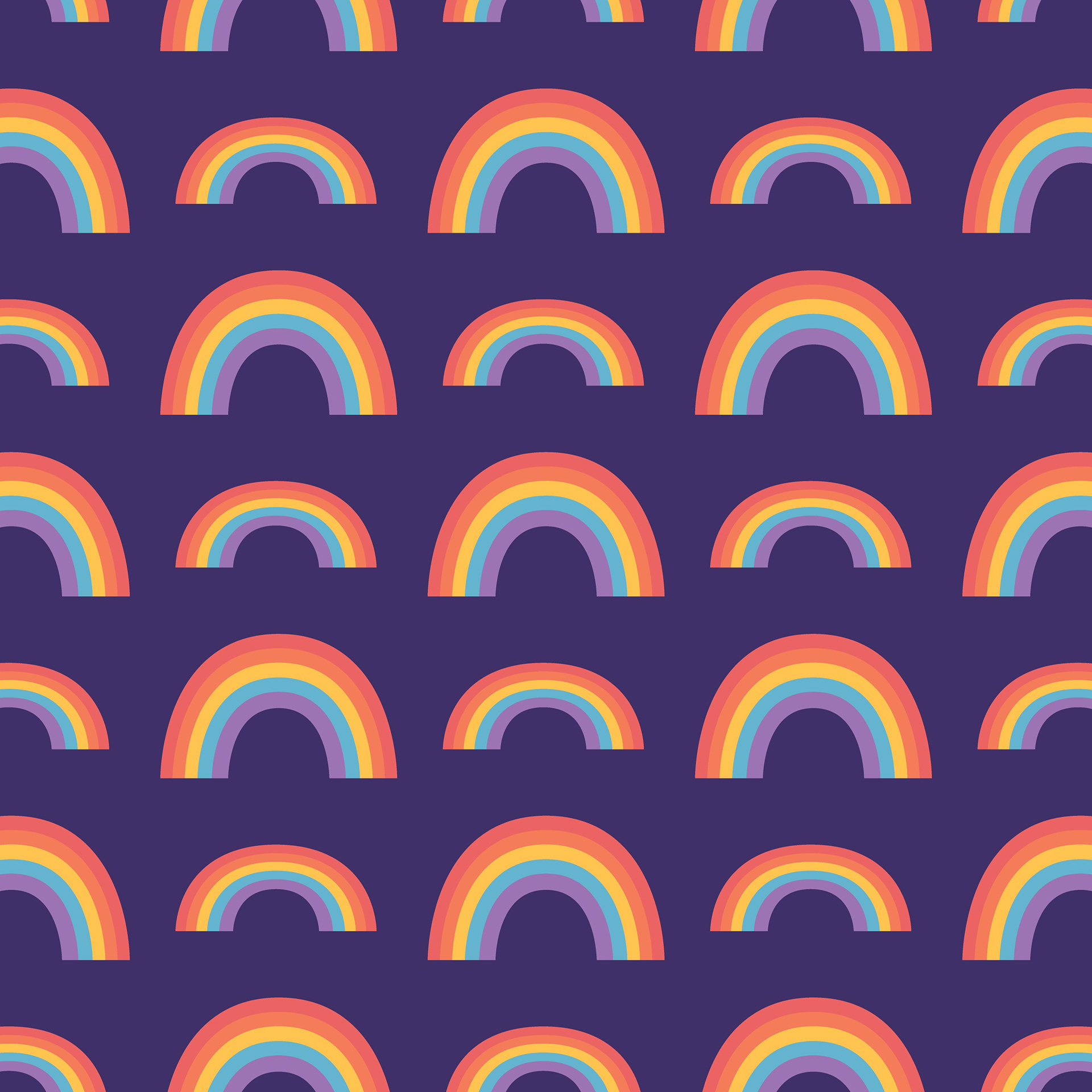 RAINBOWS PATTERN - PURPLE