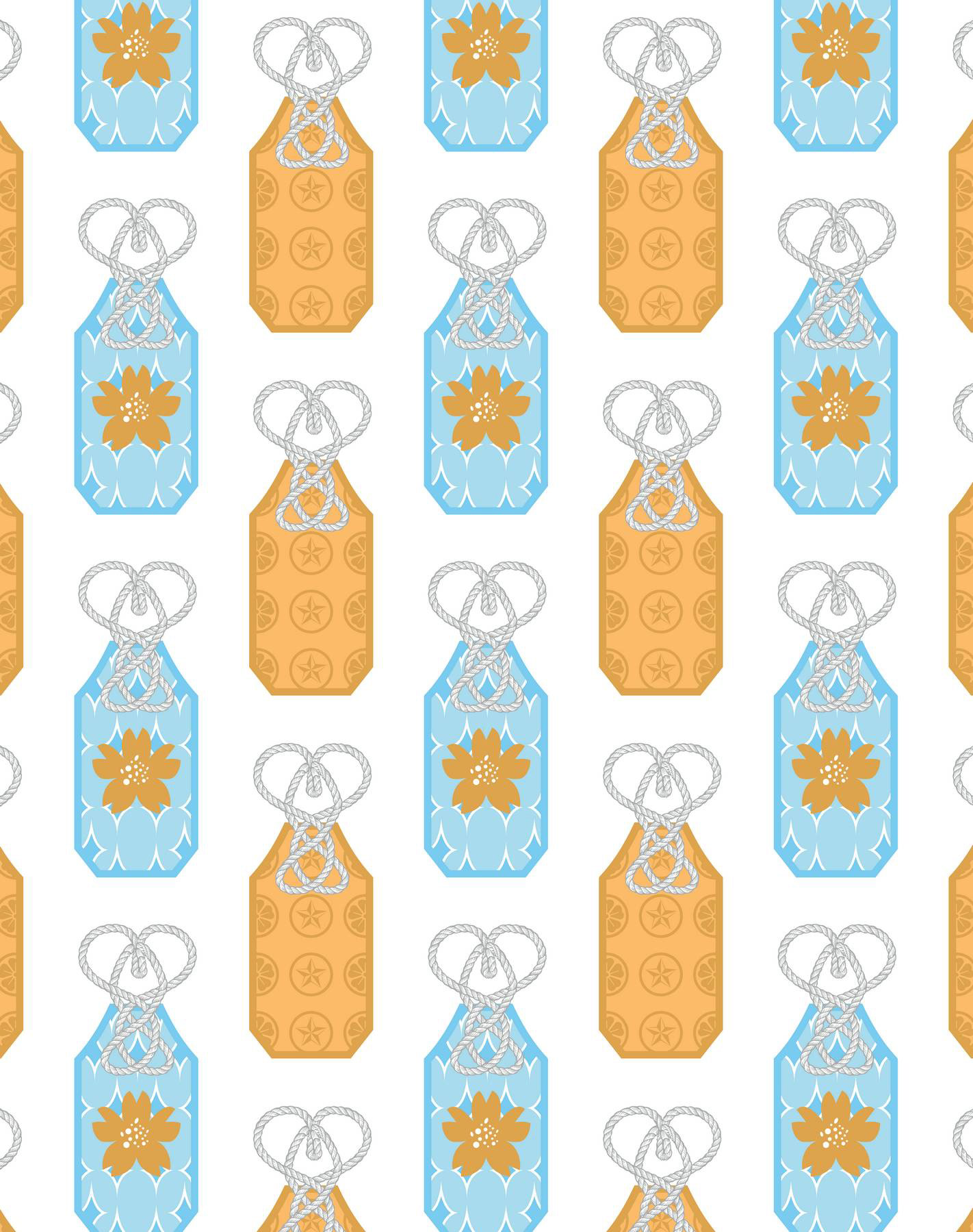 JAPANESE TALISMANS - CELESTE BLUE & GOLD