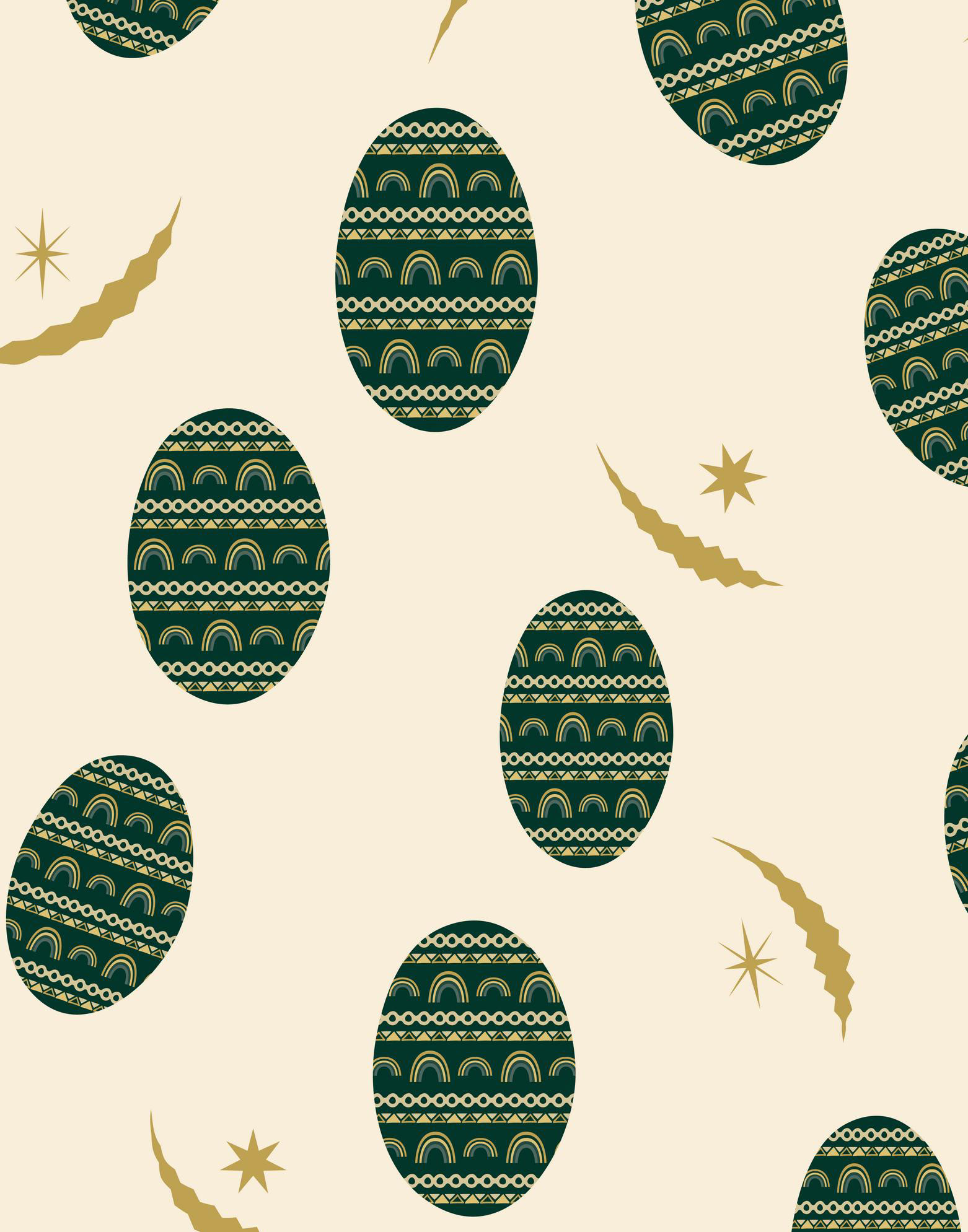 RAINBOW ORNATE JADE & GOLD EASTER EGGS 1-1