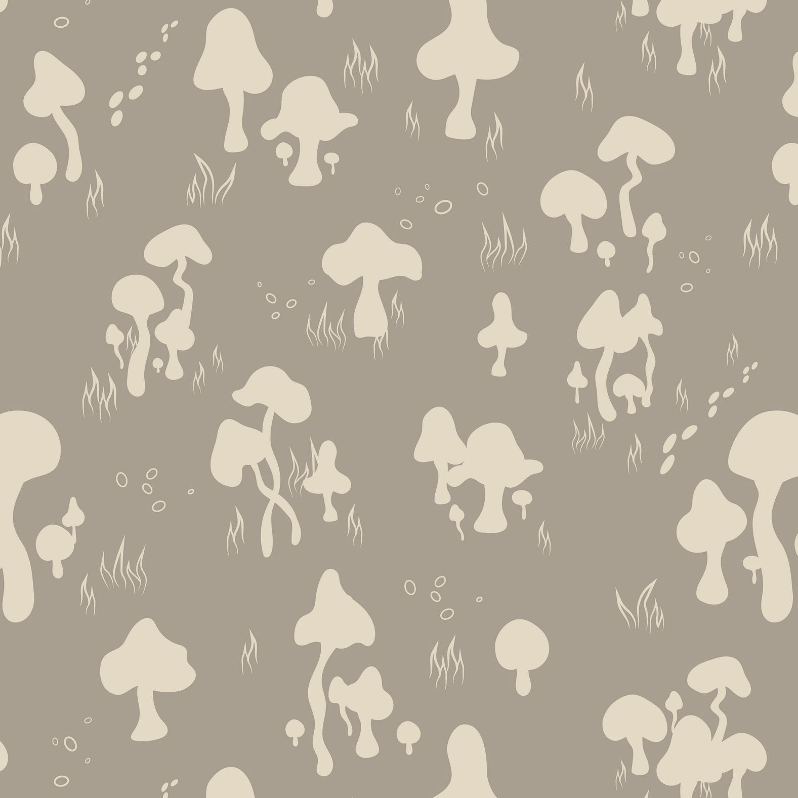 MONO MUSHROOMS MEADOW - COSY CREAM & ROCK GREY