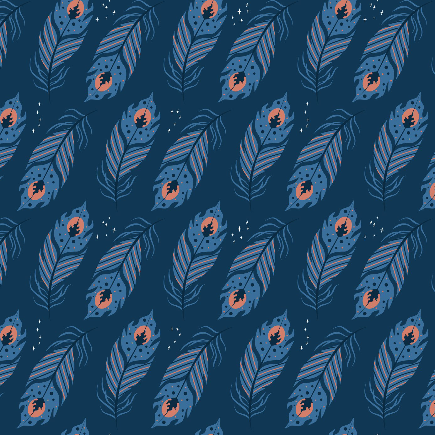 PHOENIX FEATHERS - TRIBAL TERRACOTTA