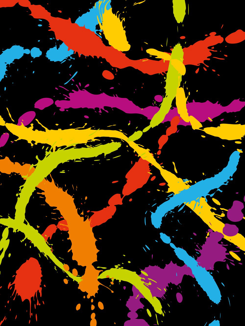 SPLATTERED RAINBOW BLACK