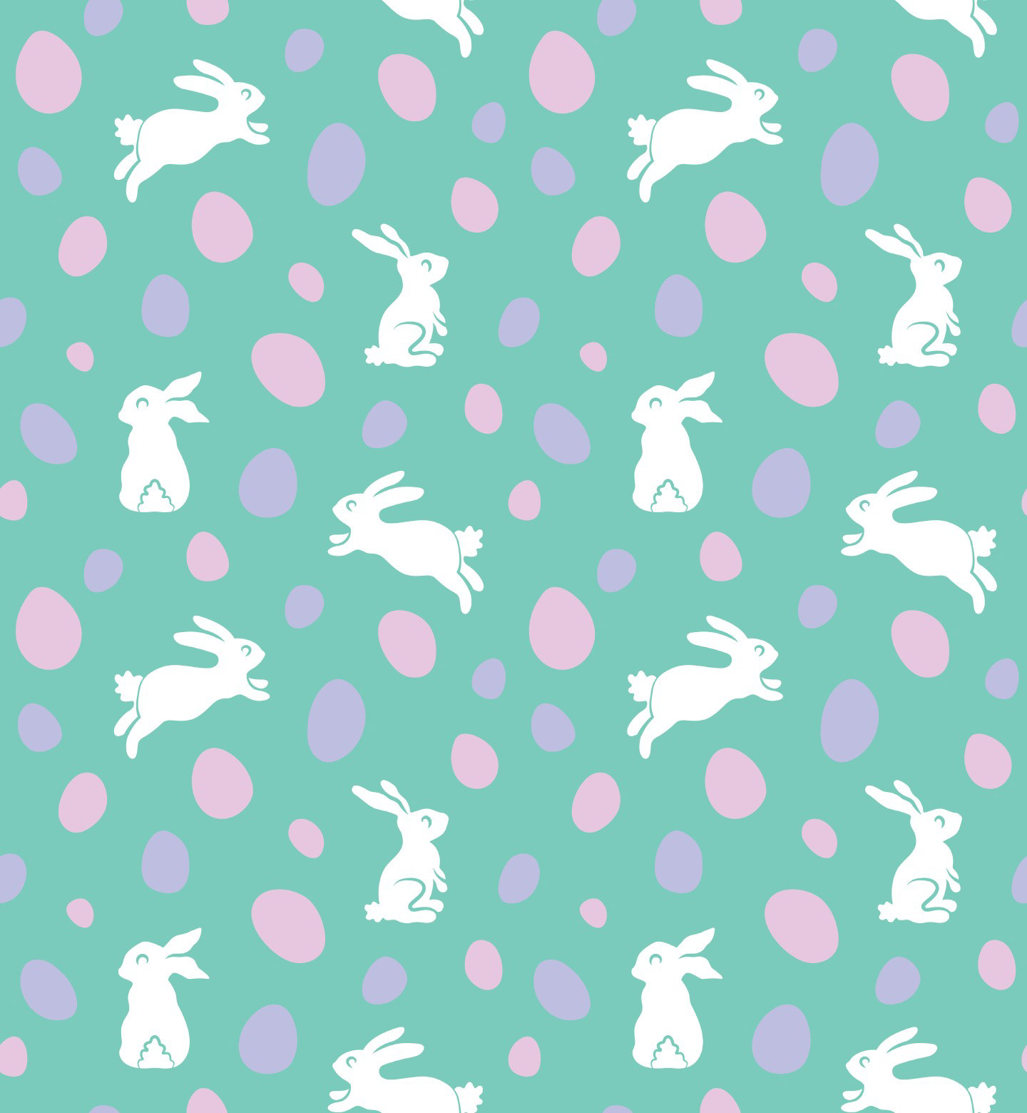 EASTER BUNNIES & EGGS SPRING PASTELS