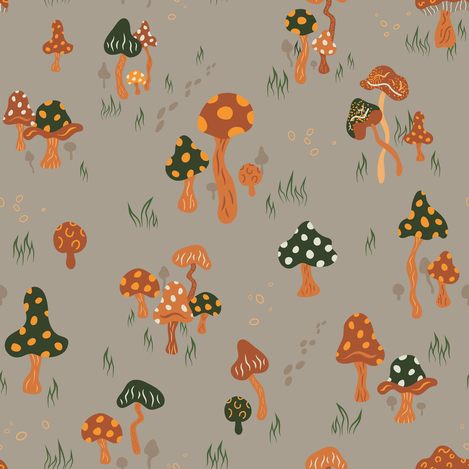 MUSHROOM MEADOW - ROCK GREY