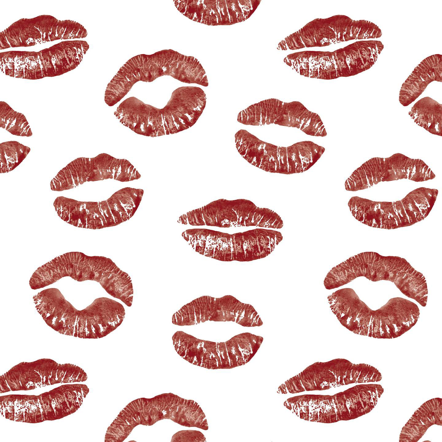 LIPS KISSES SMOOCHES - MAROON / WHITE