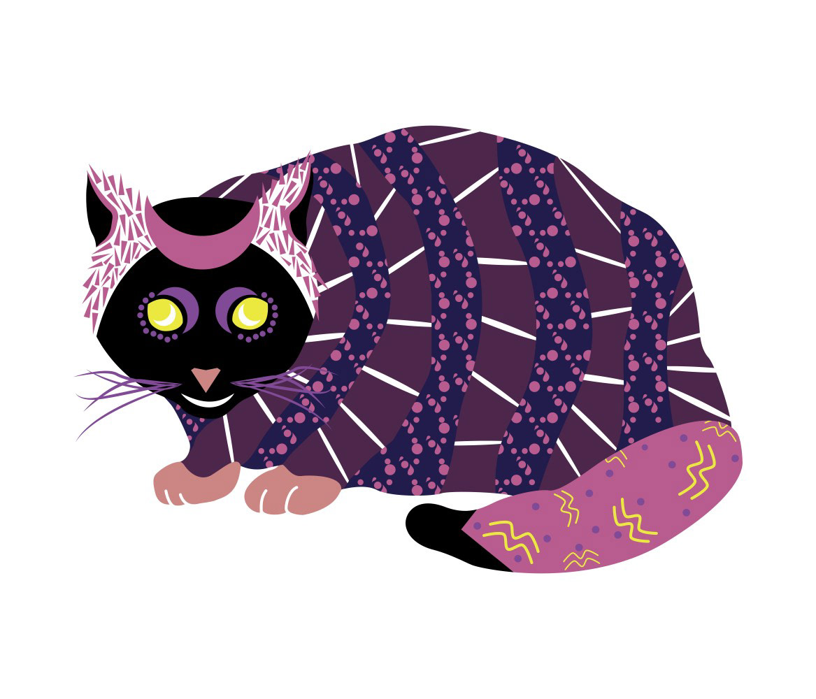 ABSTRACT BLACK CAT