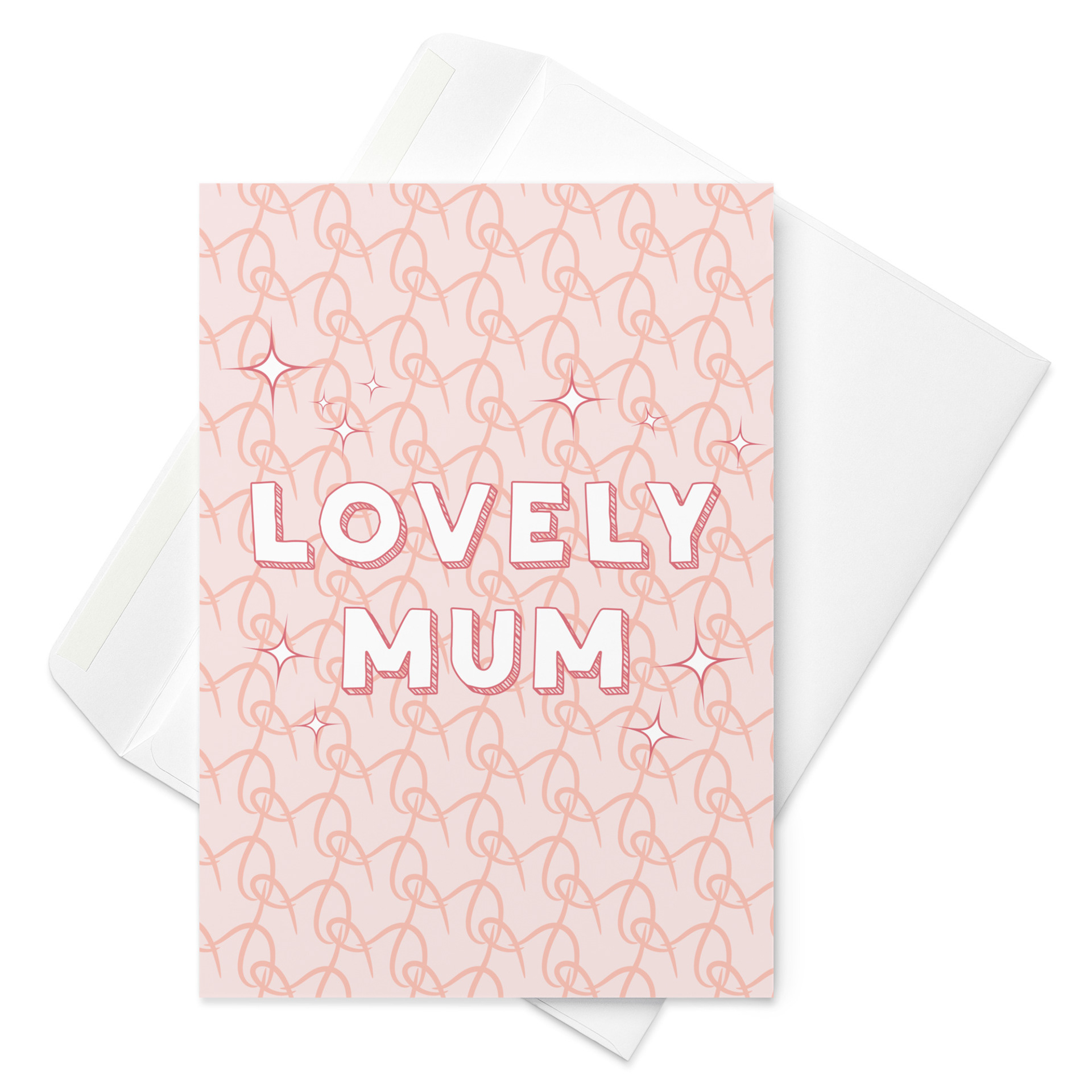 LOVELY MUM - PEACH BLUSH_GREETING CARD 1