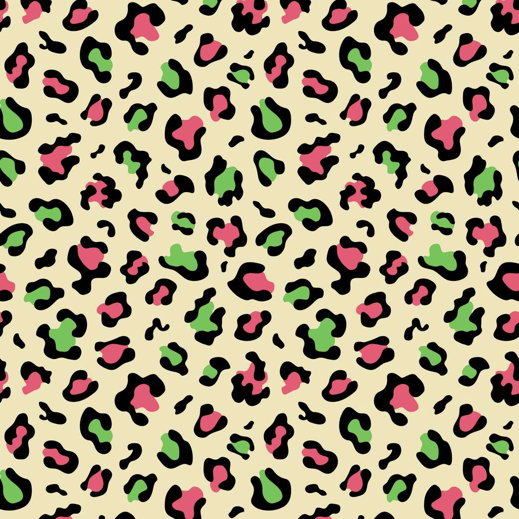 LEOPARD PRINT 2 - BLOSSOM, GREEN & CREAM