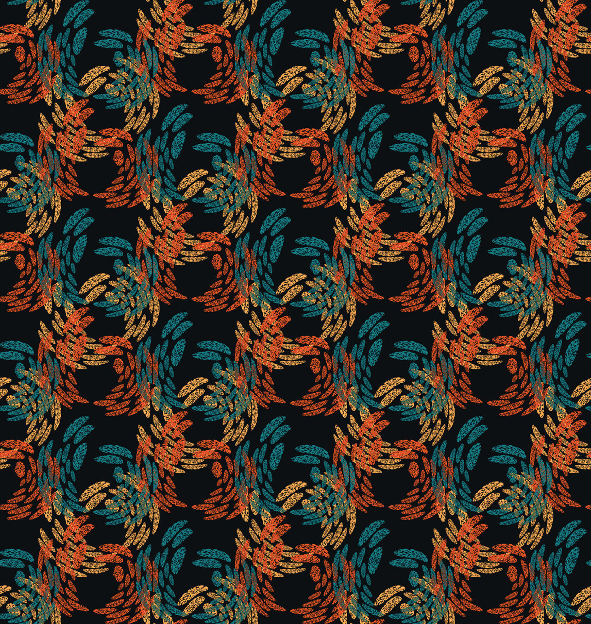 ABSTRACT TROPICAL BUTTERFLIES BLACK
