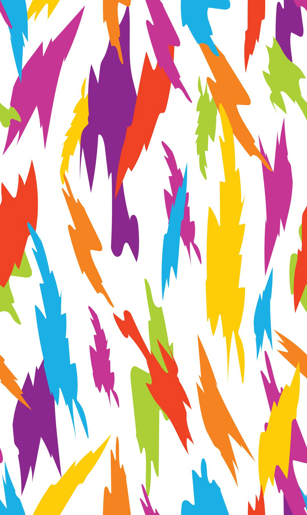 ABSTRACT PARTY POPPERS PATTERN / WHITE