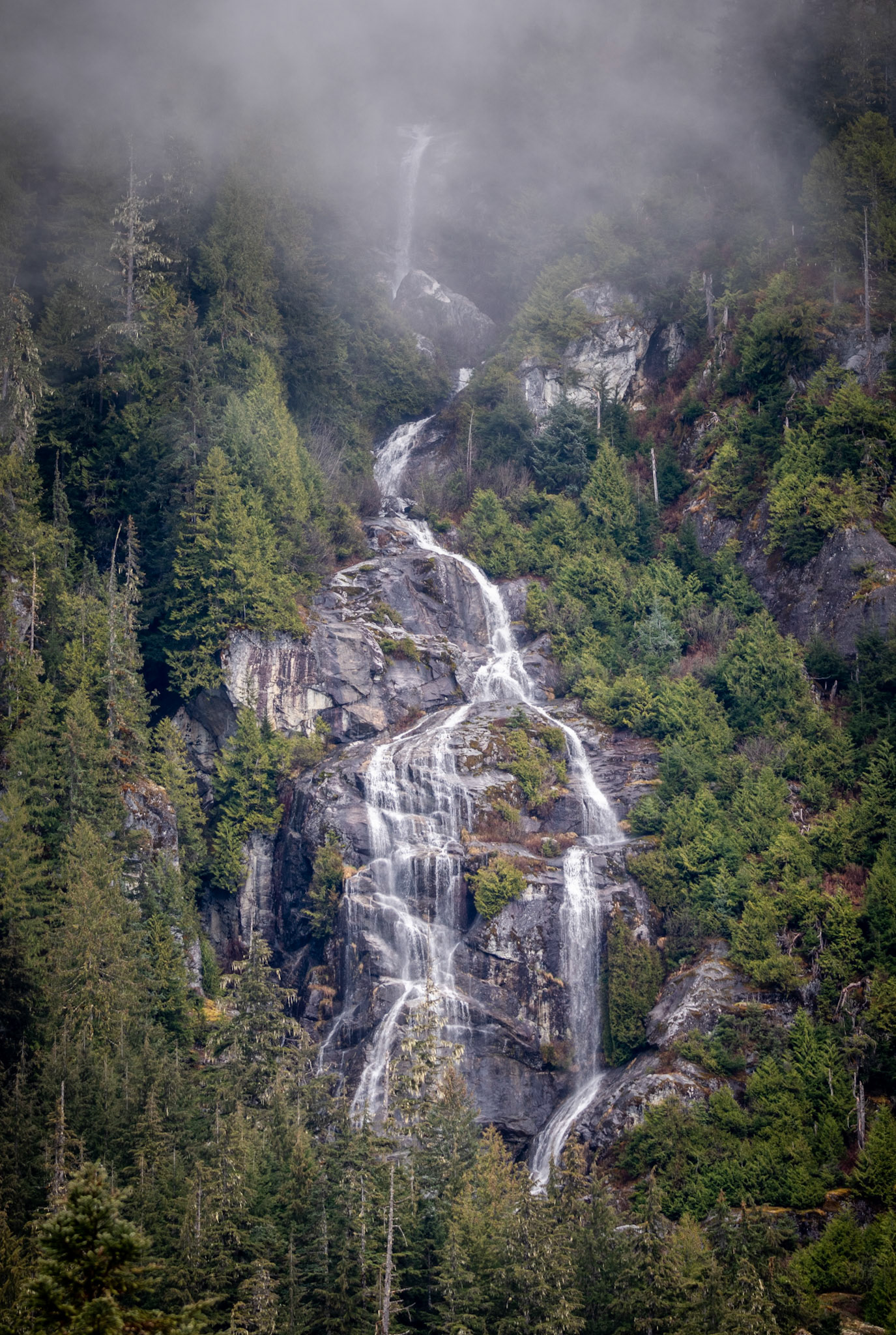 Mountain Waterfall in Terrace, BC.