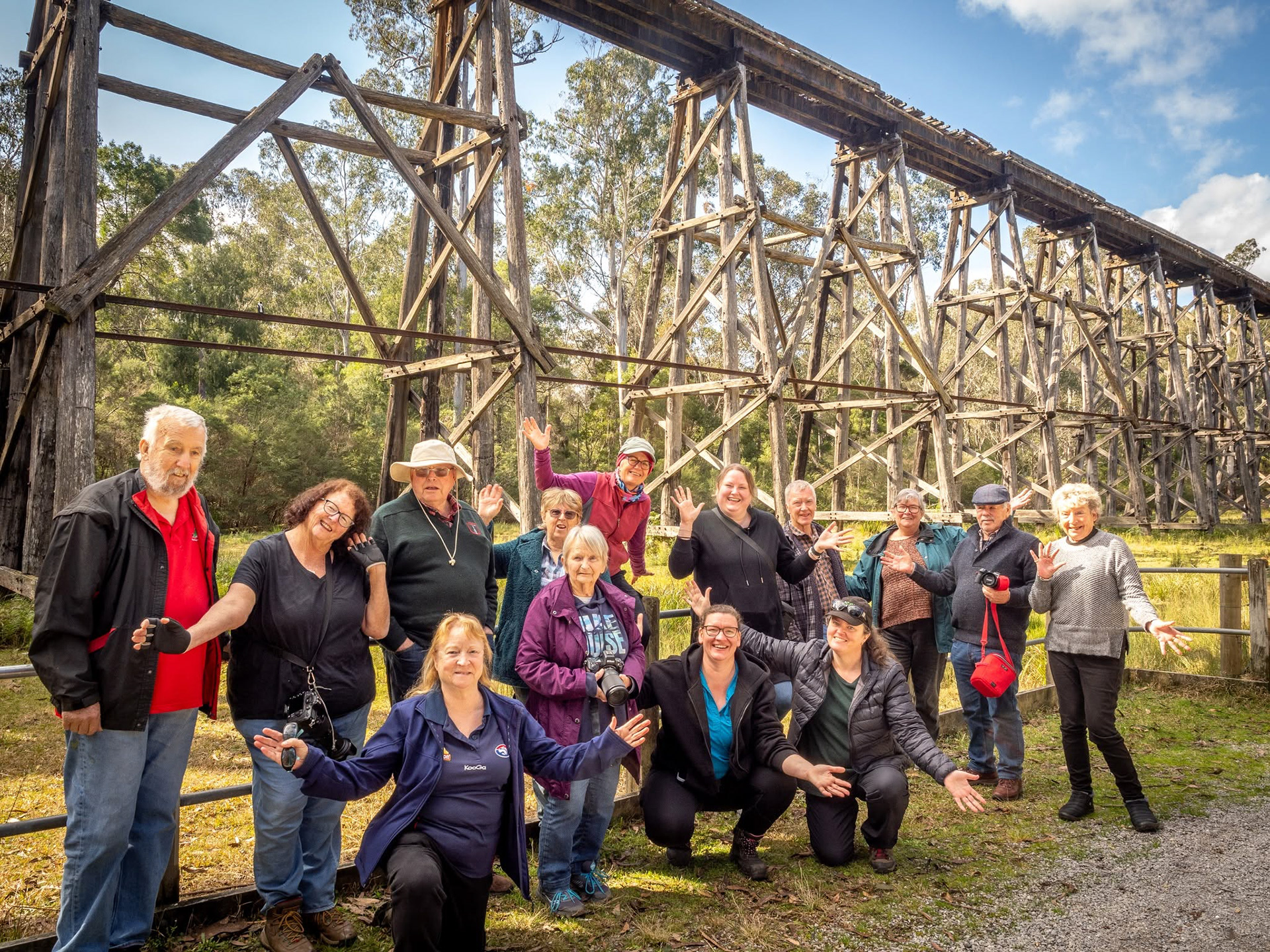 East Gippsland Photographic Society members on a field trip within Colquhoun Forest, Vic.