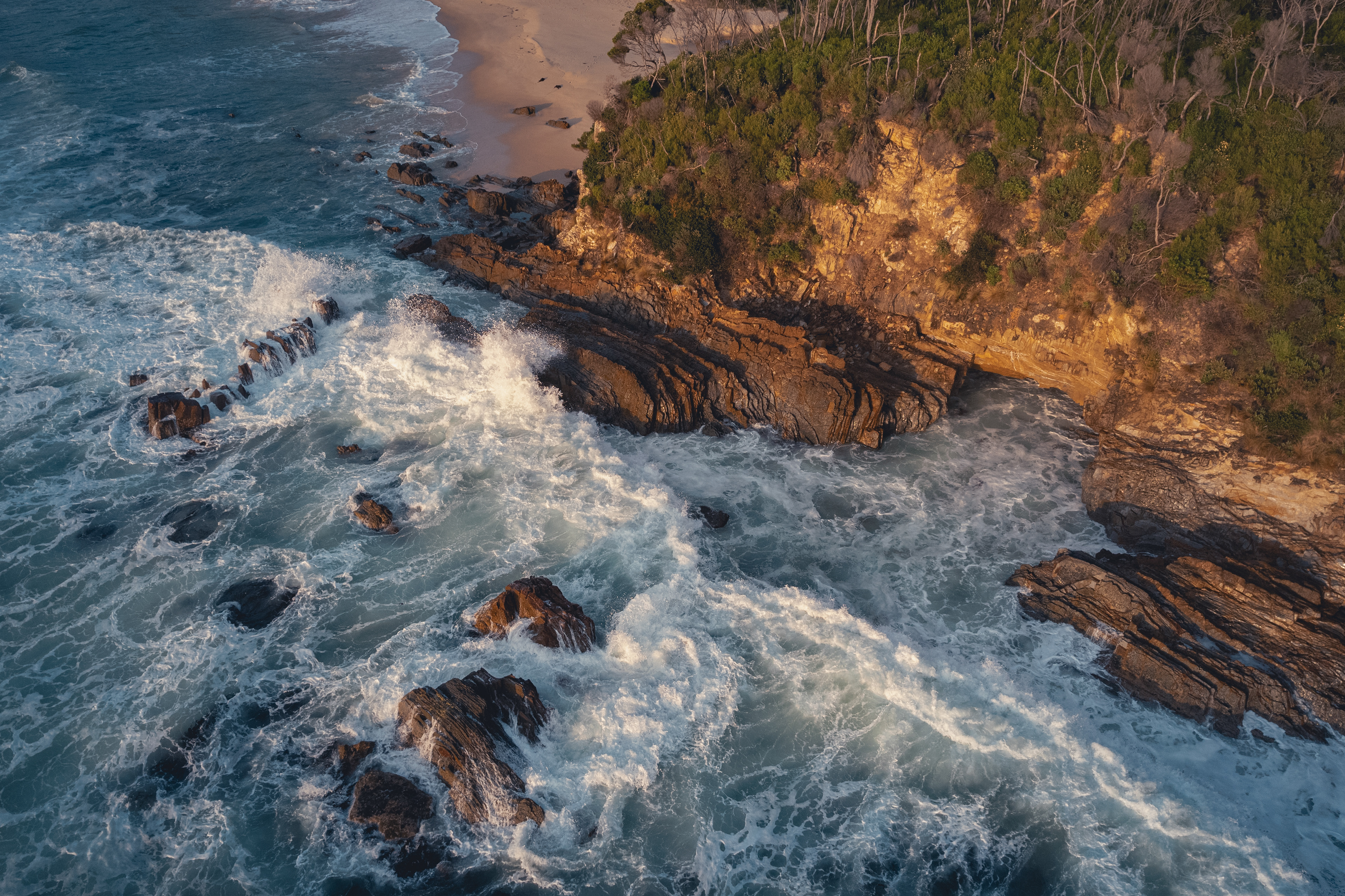 Hidden cave on the Mallacoota coastline