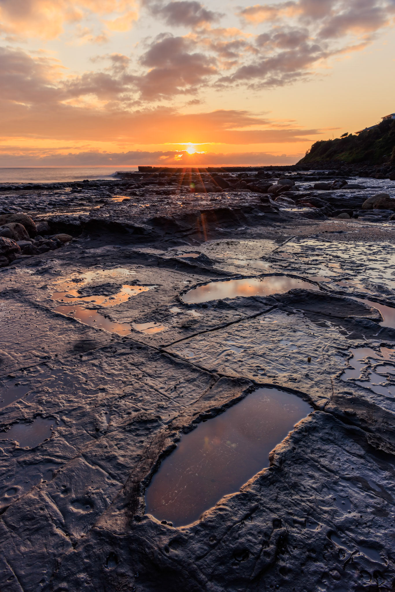 Rock pools and light rays