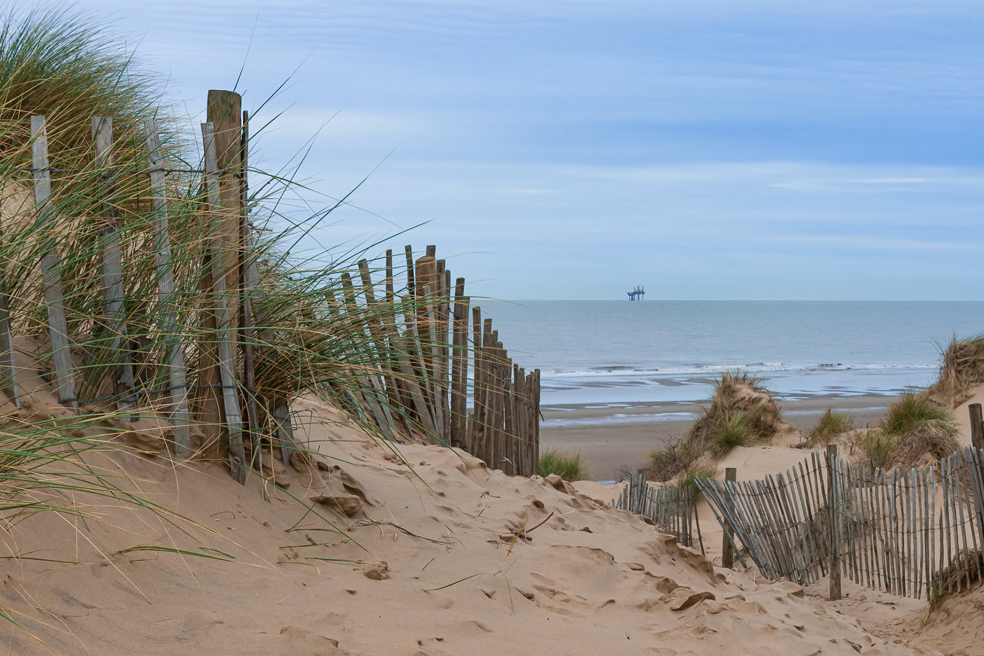 Gas platform 8 miles off the coast at Formby.