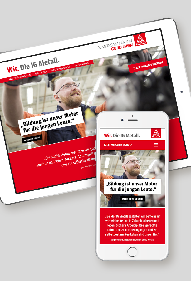 Look & Feel für den Softrelaunch eines Infomagazin für Nichtmitglieder