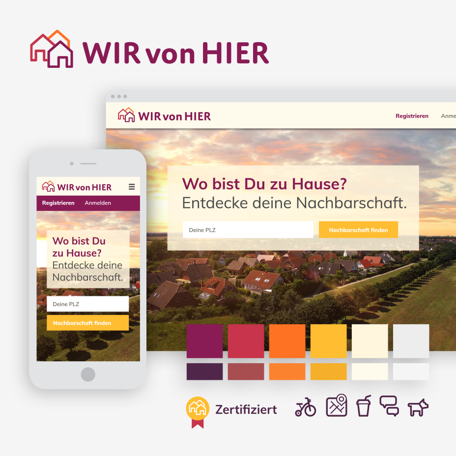 Brand Identity für ein Nachbarschaftsportal