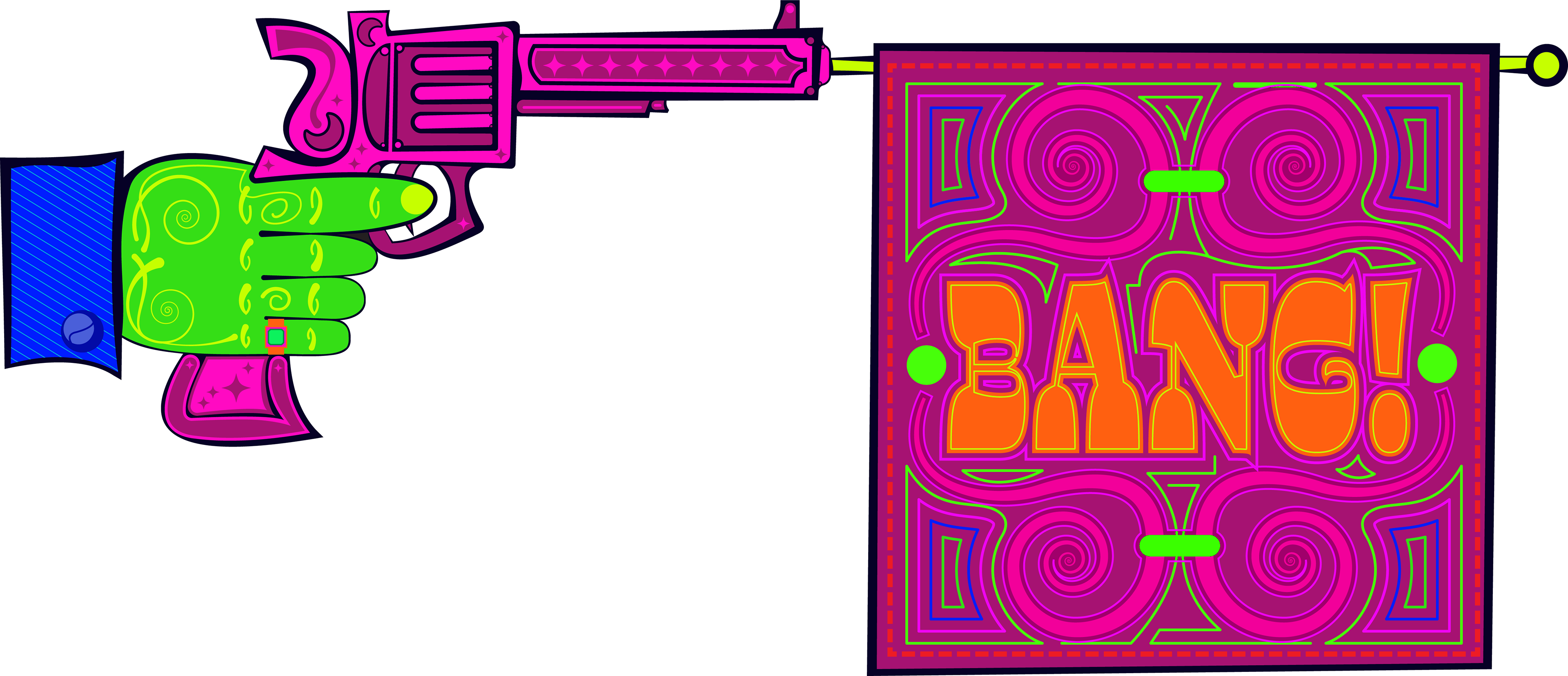 Bang! goes the pop art gun!