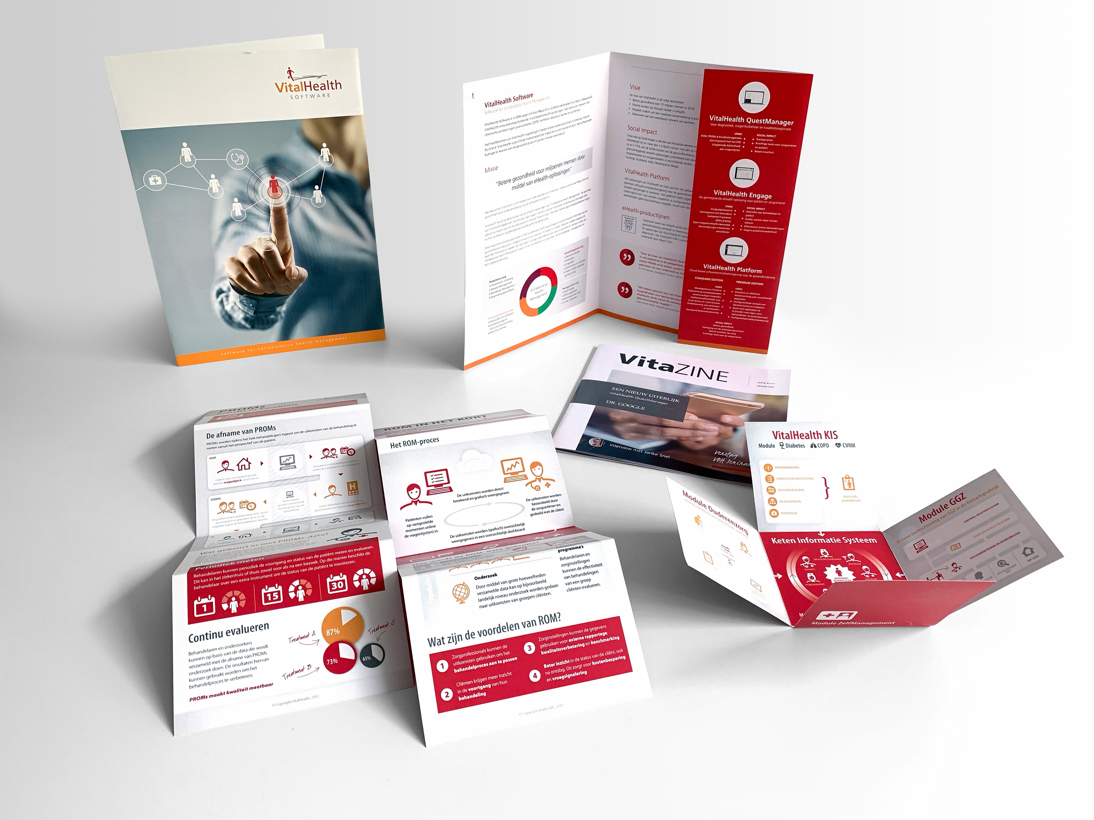 Information brochures in various formats and cuts - VitalHealth Software