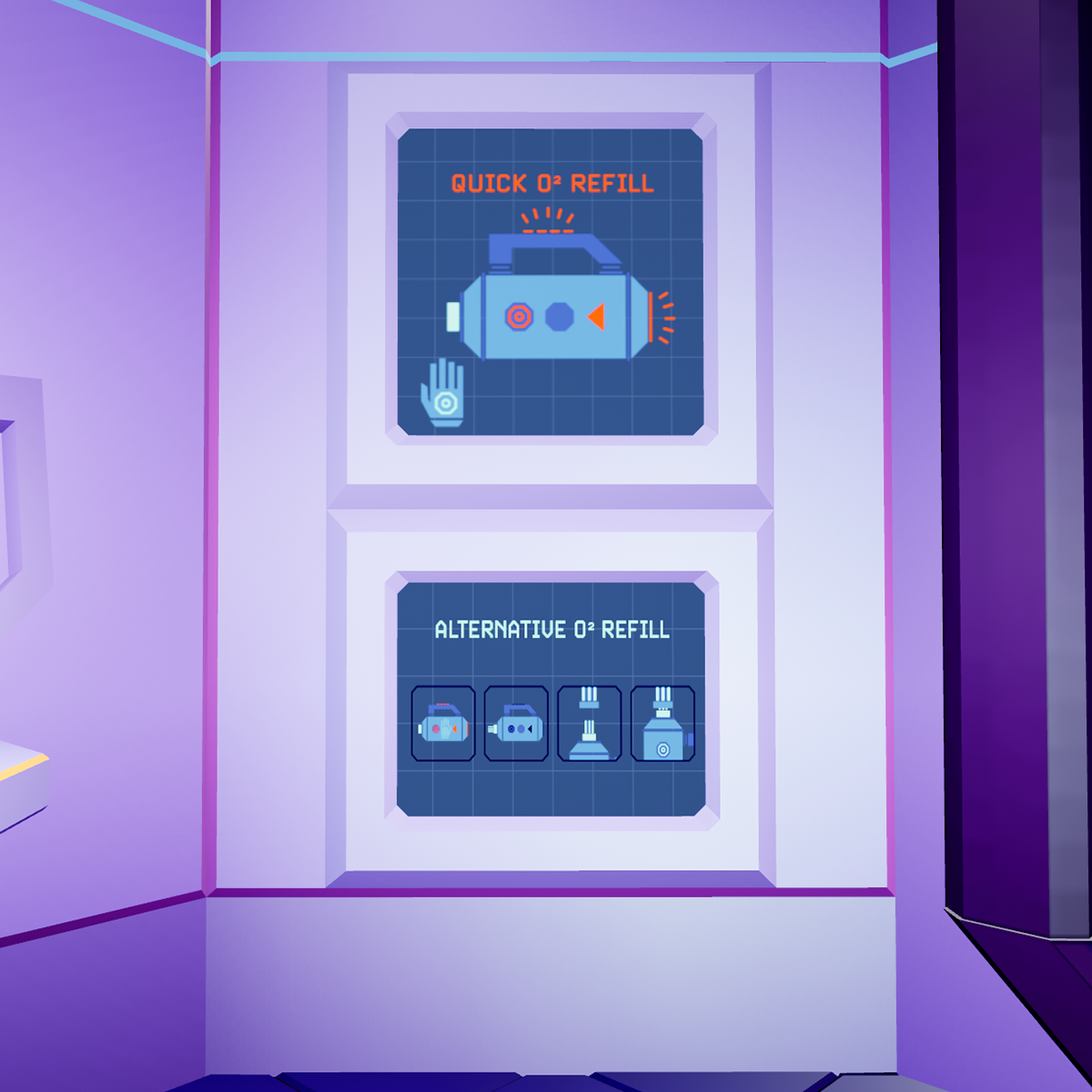 Oxygen refill screens