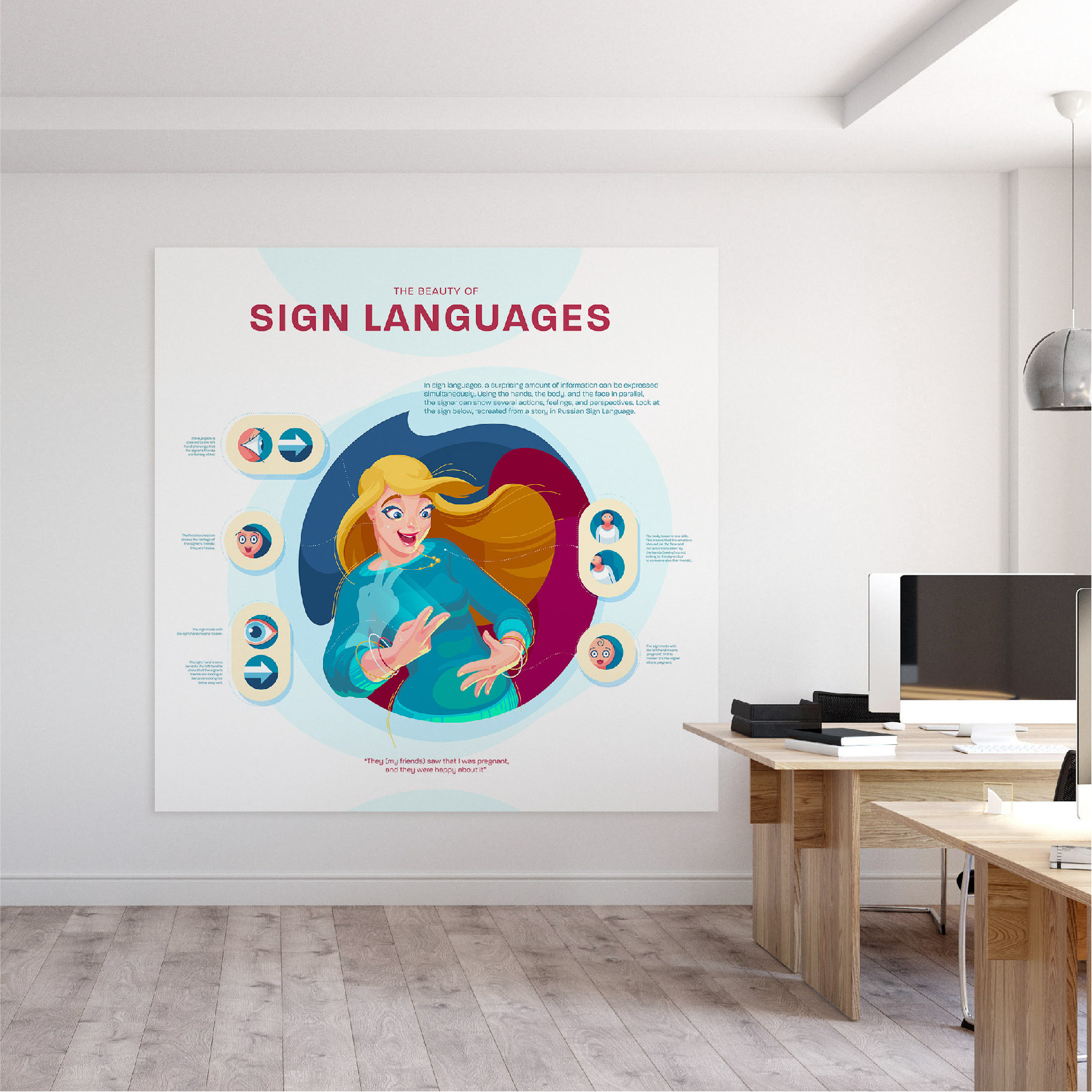 The beauty of sign languages poster mock-up.