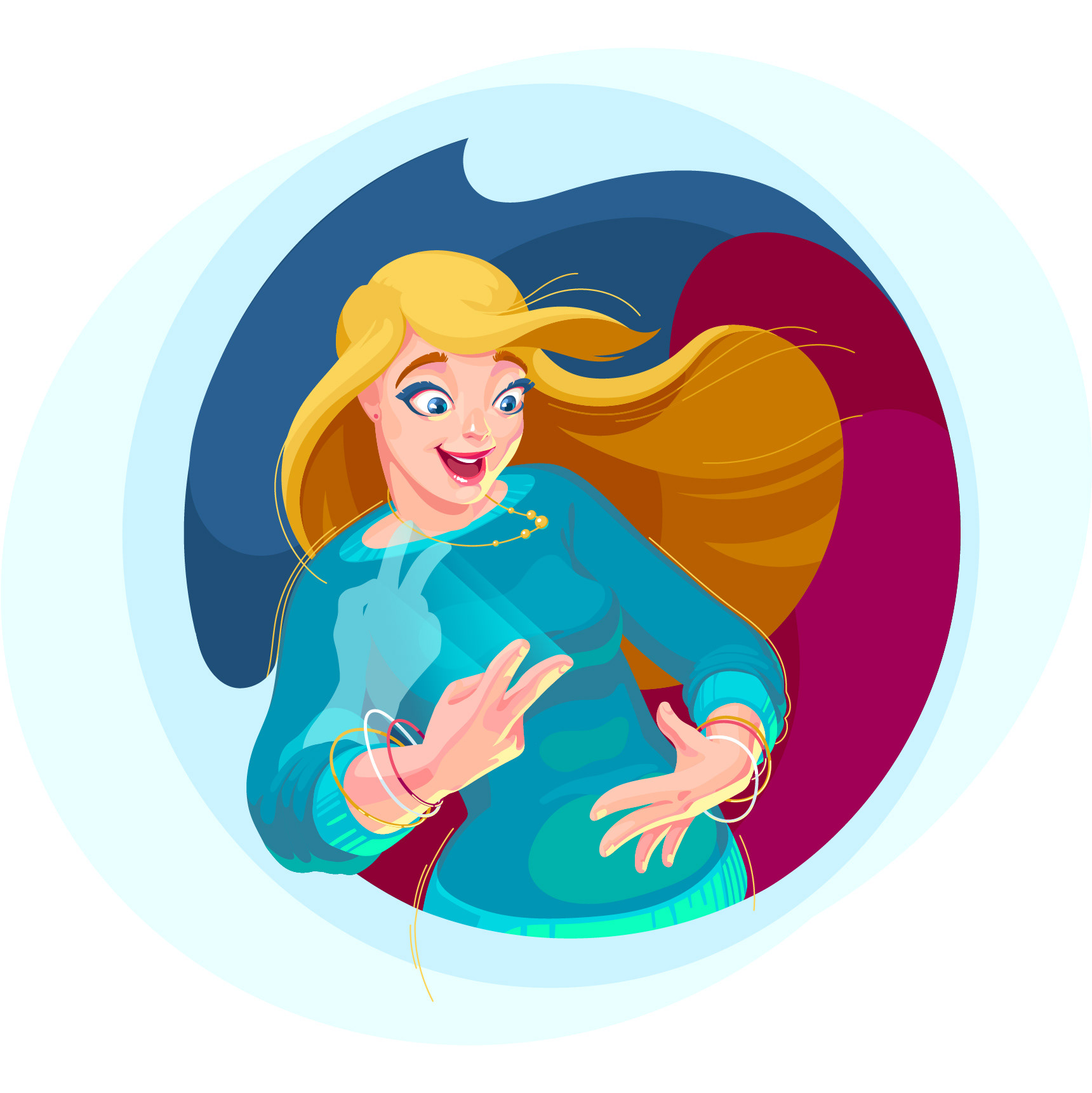Signer character for the Infographic poster about sign languages.