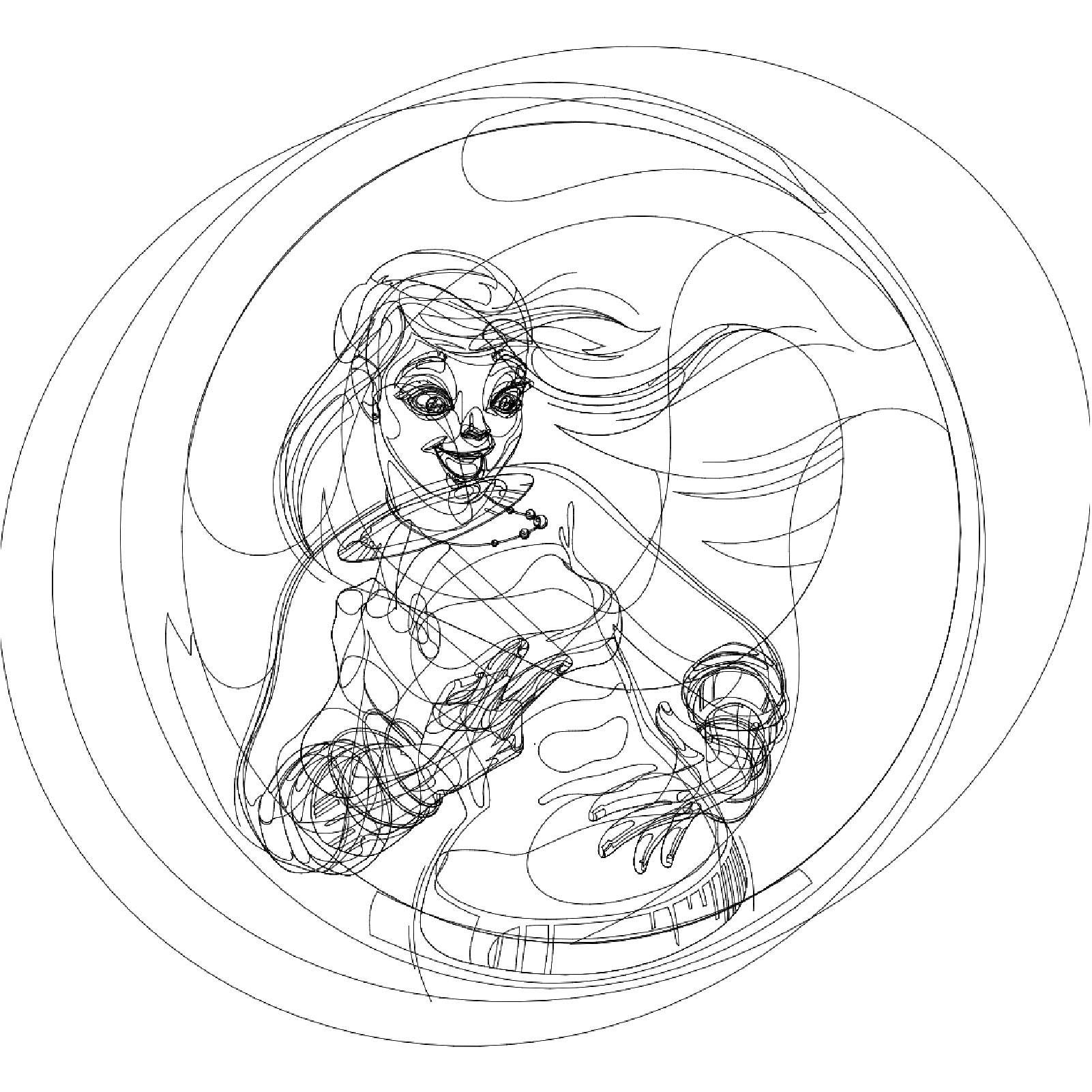 Adobe Illustrator wireframe of the beauty of sign languages poster.