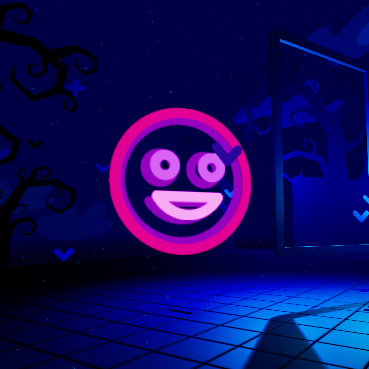 Smiley face icon in the game arena