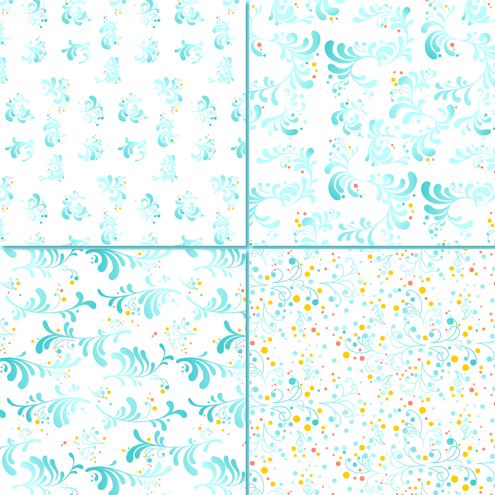 Christmas greetings set. Frost decoration patterns.