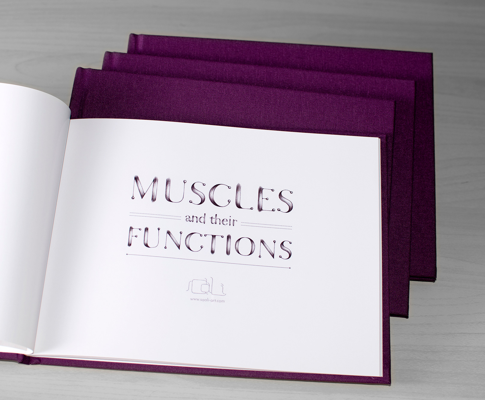 Book about the functions of muscles. Title page.