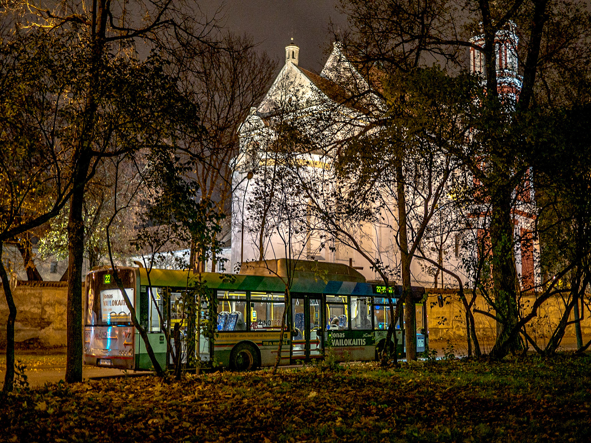 Around the park on Gedimino Avenue, Vilnius, 22 Oct 2014