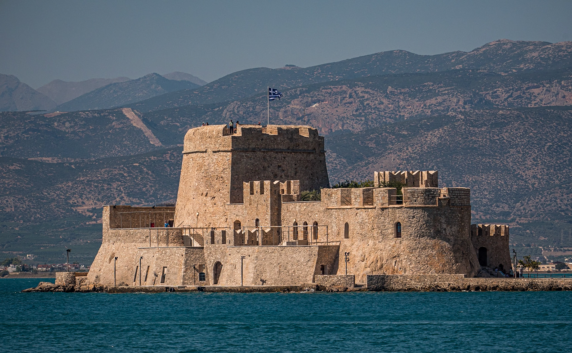 Bourtzi Castle from Nafplio Port, Greece, 28 Sep 2024