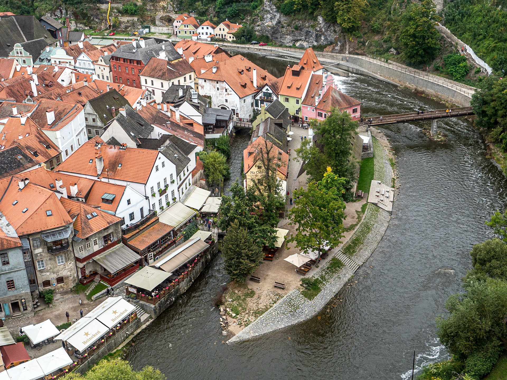 View from Český Krumlov Castle Tower, Czech Republic, 23 Sep 2025