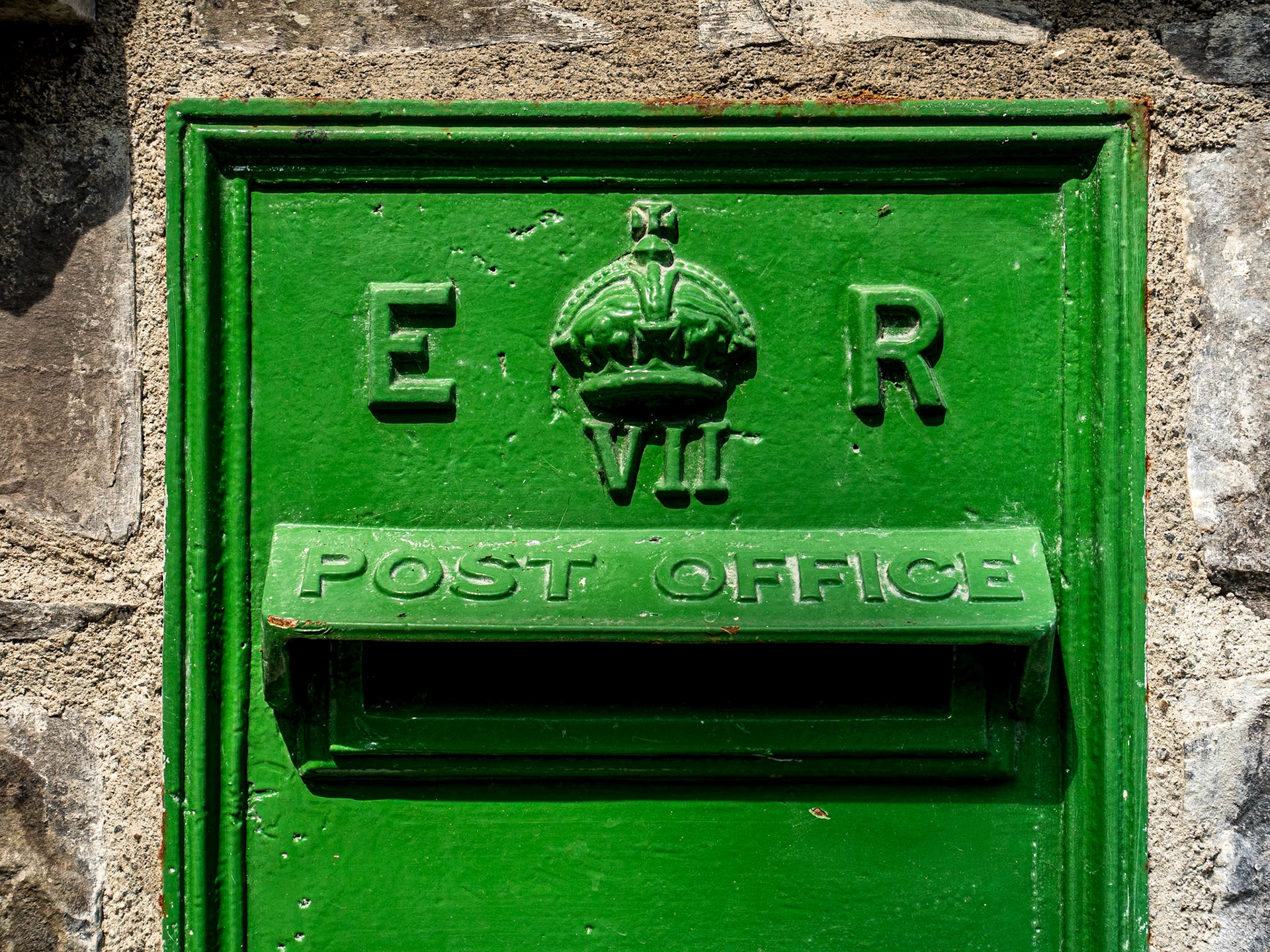 Edwardian postbox, outside Galtrim Church, Co Meath, 25 Jun 2020