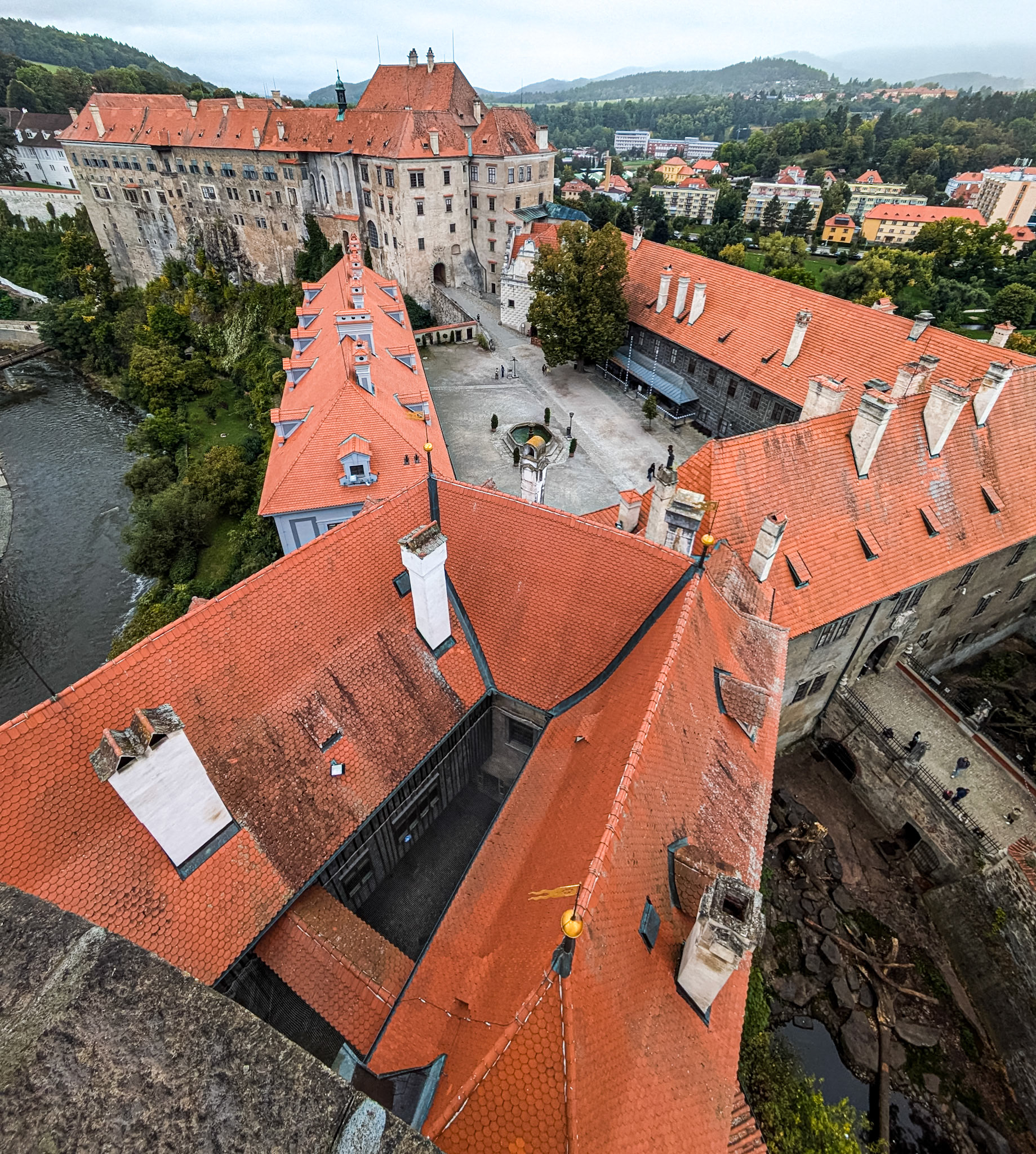 View from Český Krumlov Castle Tower, Czech Republic, 23 Sep 2025