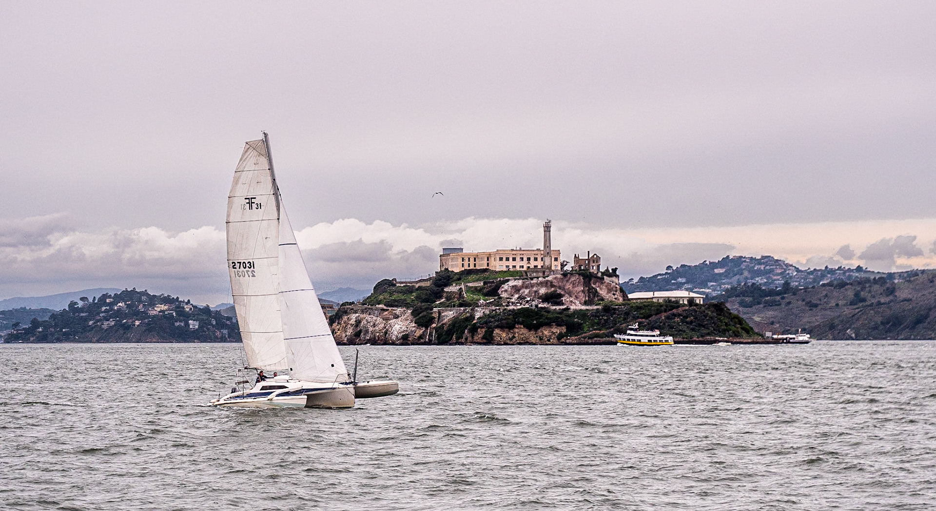 Alcatraz from Pier 39, San Francisco, 3 Feb 2024